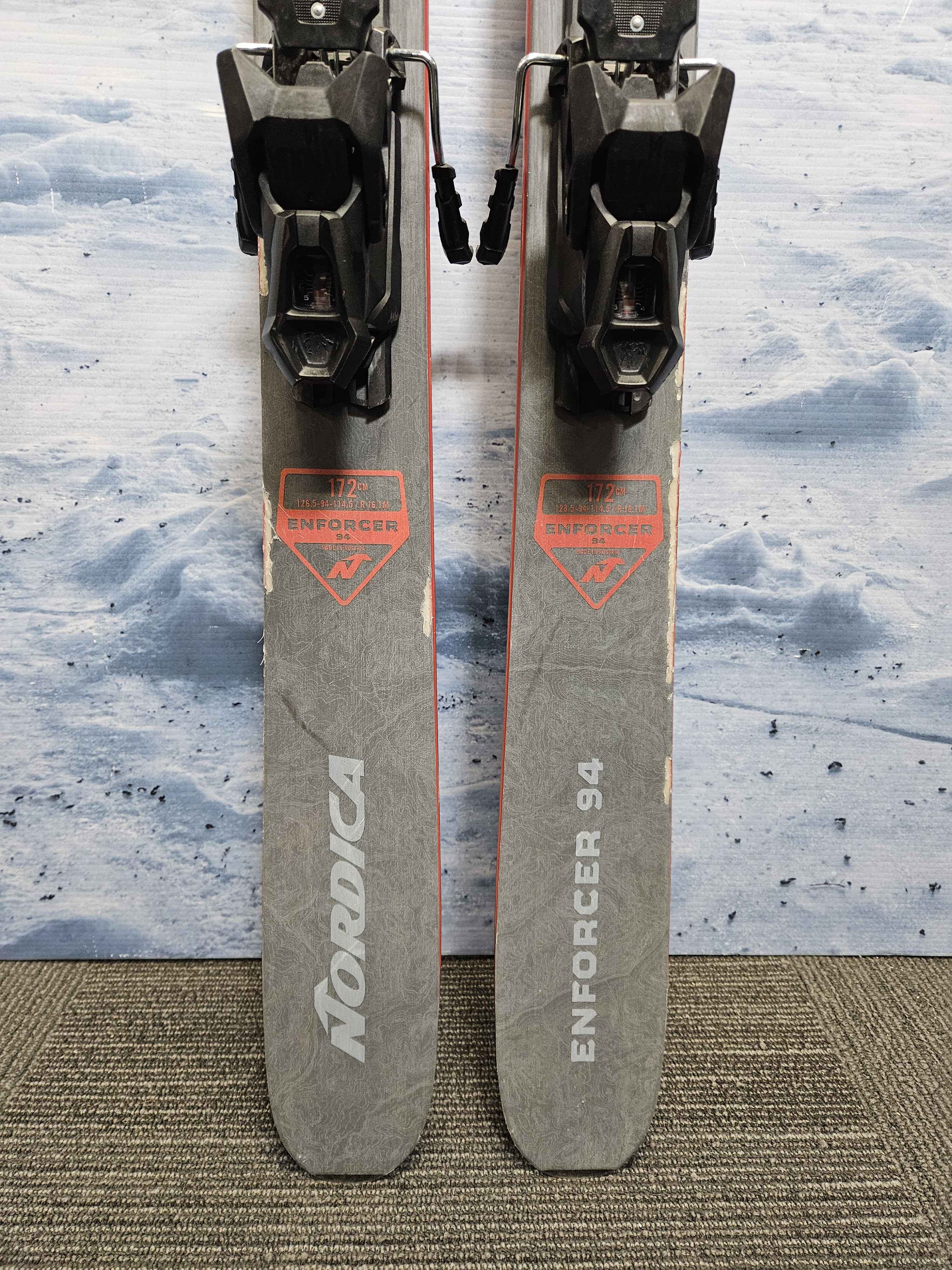 Used 2023 Nordica Enforcer 94 172cm Skis w/ Tyrollia Attack 14 Bindings