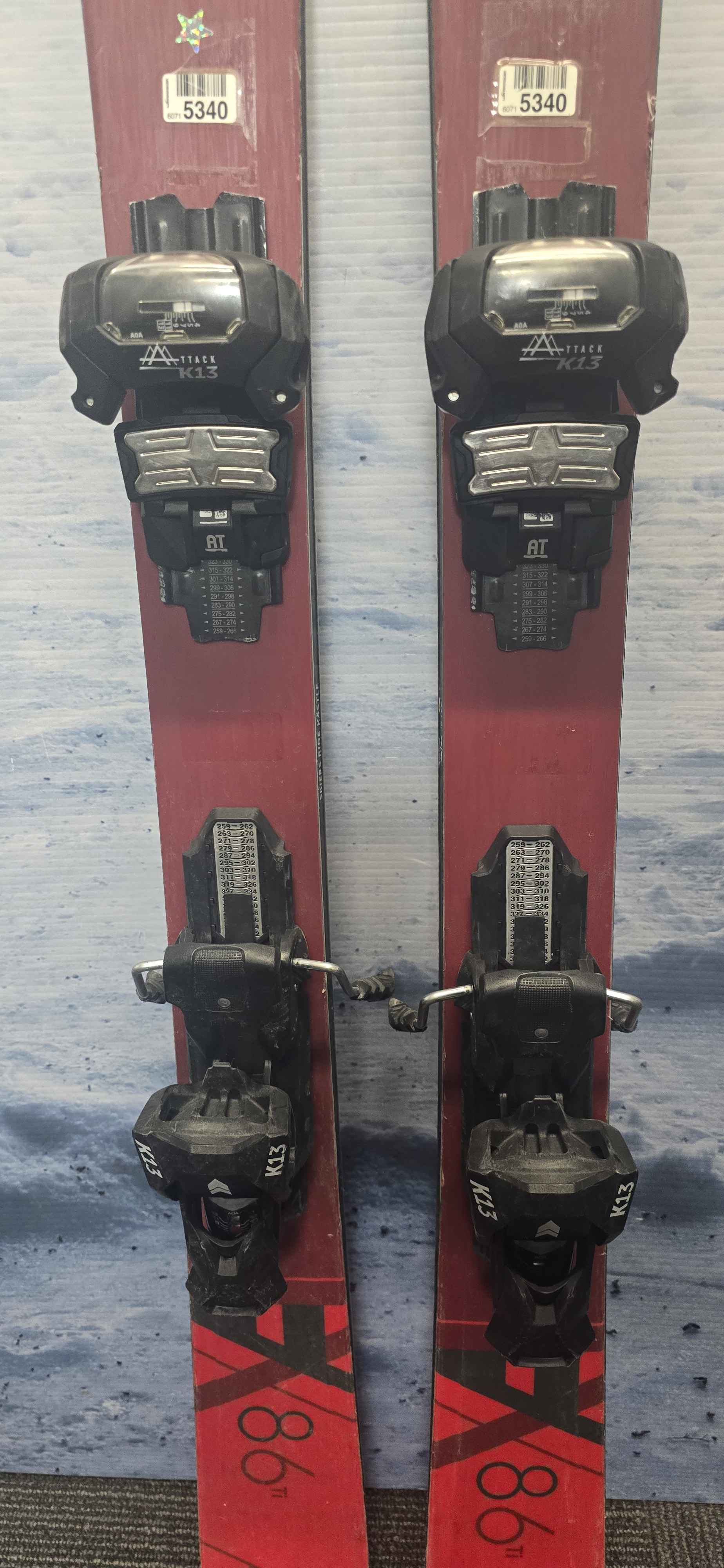 Used Kastle 86 Ti Ski 161cm w/ Tyrolia Attack 13 Rental Binding