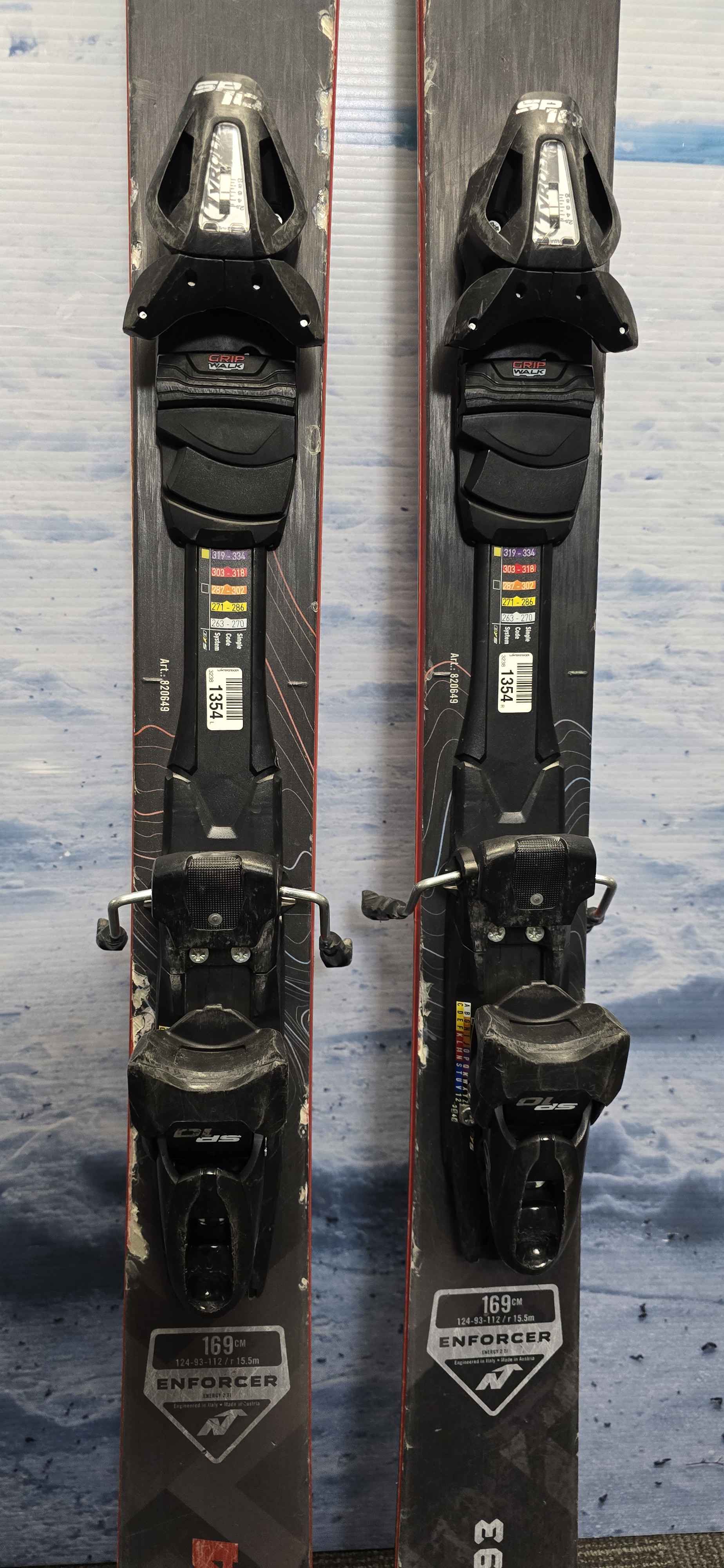 Used Nordica Enforcer 93 169CM with Tyrolia SP10 Adjustable Bindings