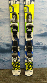 Used Rossignol Terrain 104cm Jr Skis w/ Look Kid X4.5 Binding