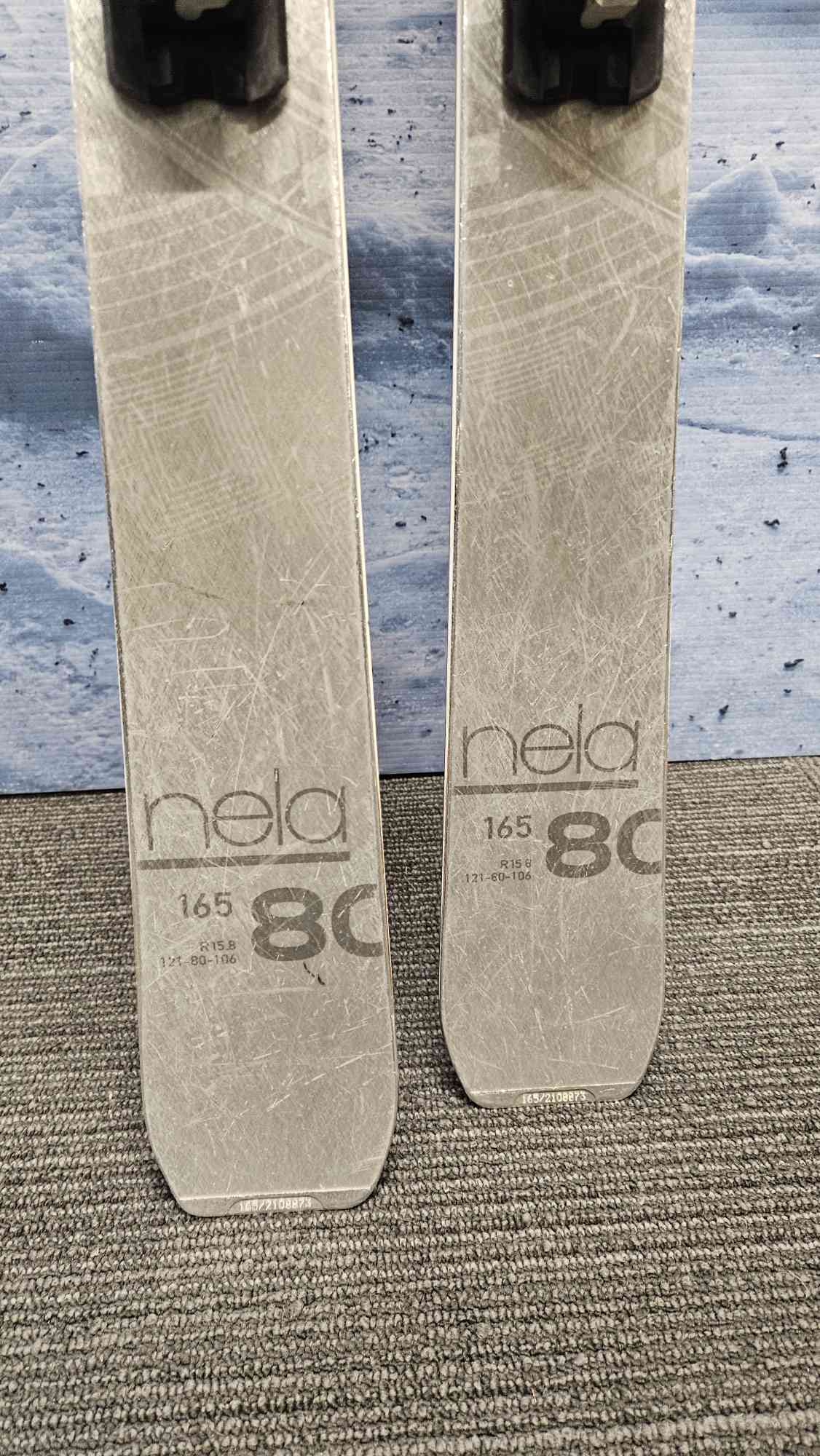 Used Stockli Nela 80 165 Skis w/Attack 14 bindings