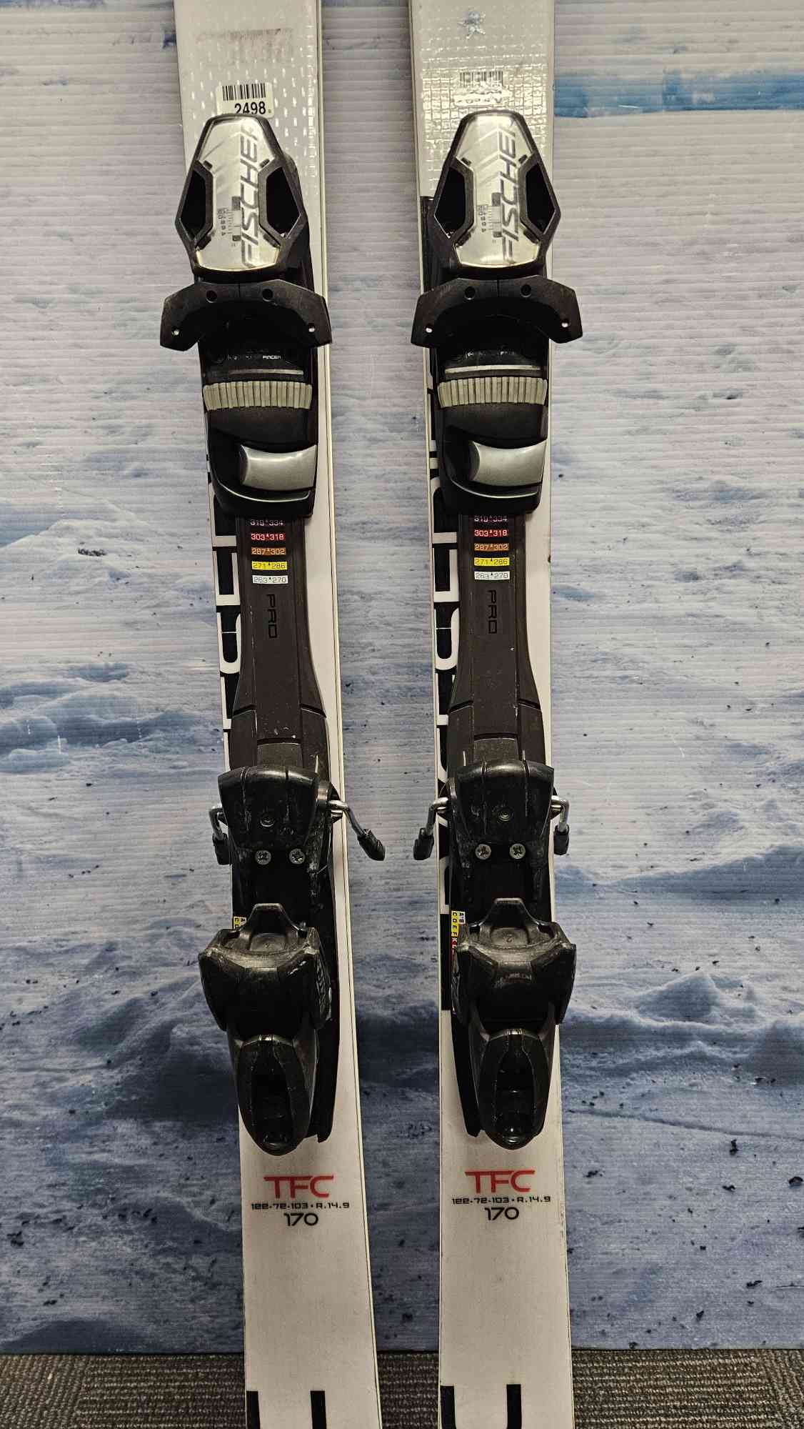 Used Stockli SC World Cup Laser 72 170 Skis w/Fischer XTR 10 bindings