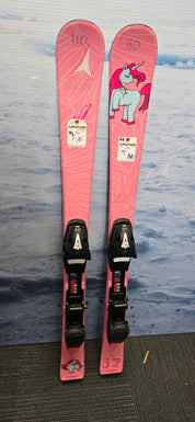 Used Atomic Sweet Fluff 110cm Jr Skis with Tyrolia SP7.5 Adjustable Binding