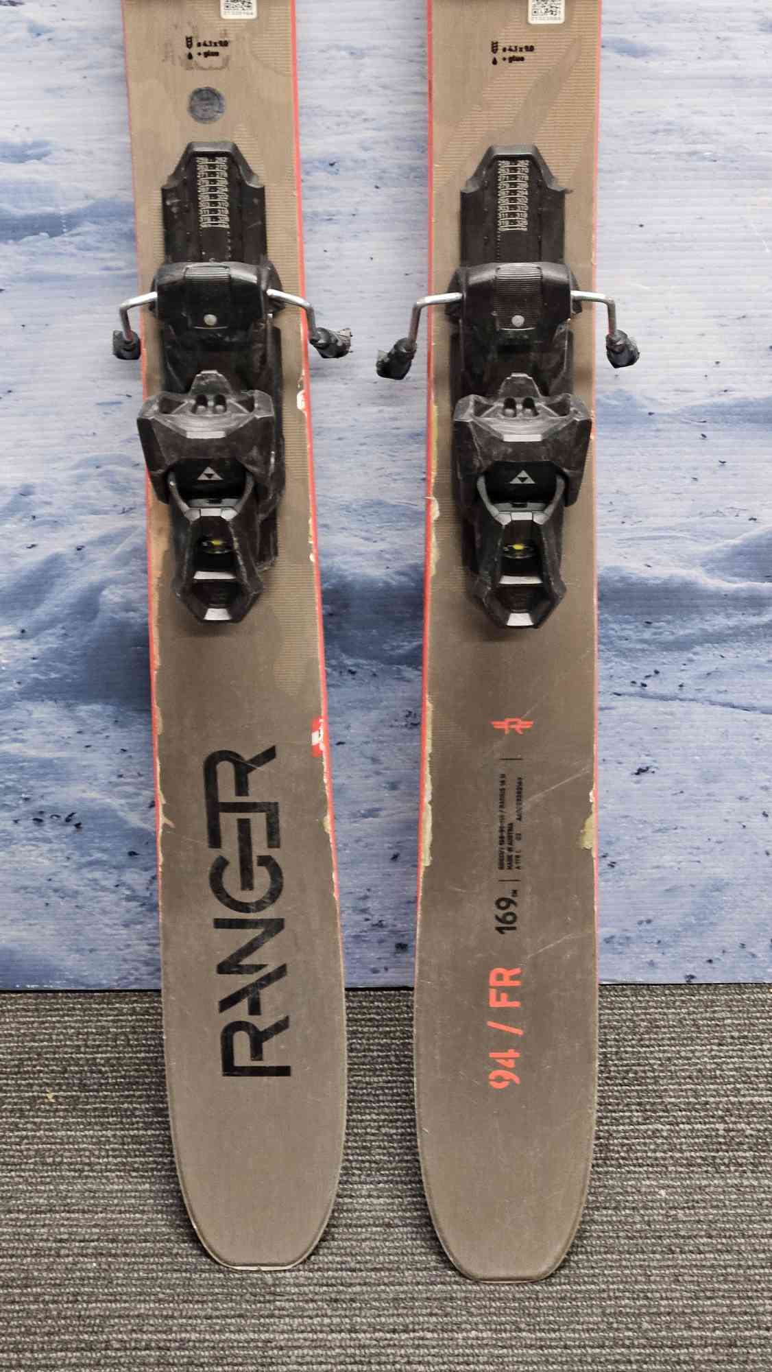 Used 2021 Fischer Ranger 94 FR 169cm Skis w/ Fischer Attack 14 Bindings