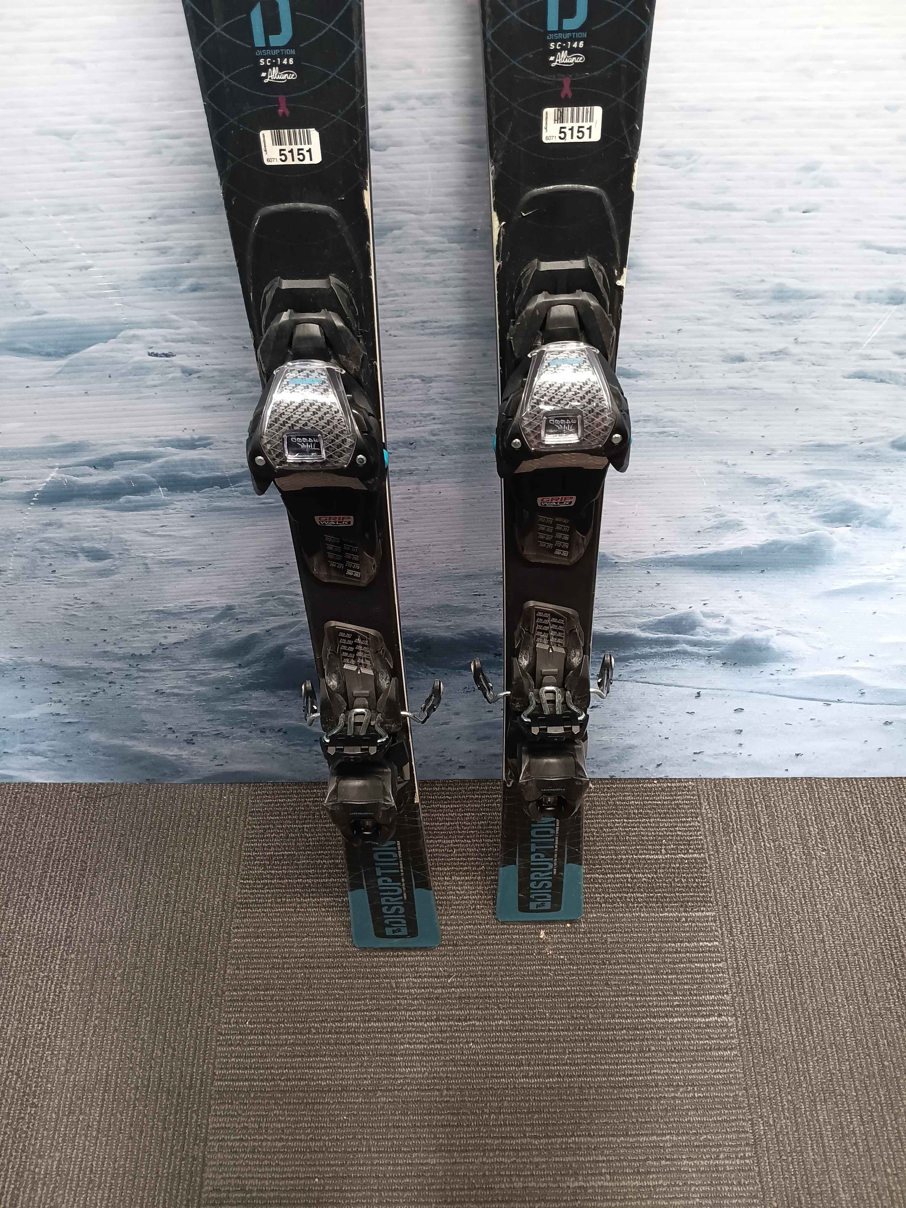 Used K2 Disruption 74 146cm w/ER3 10 Adjustable Bindings