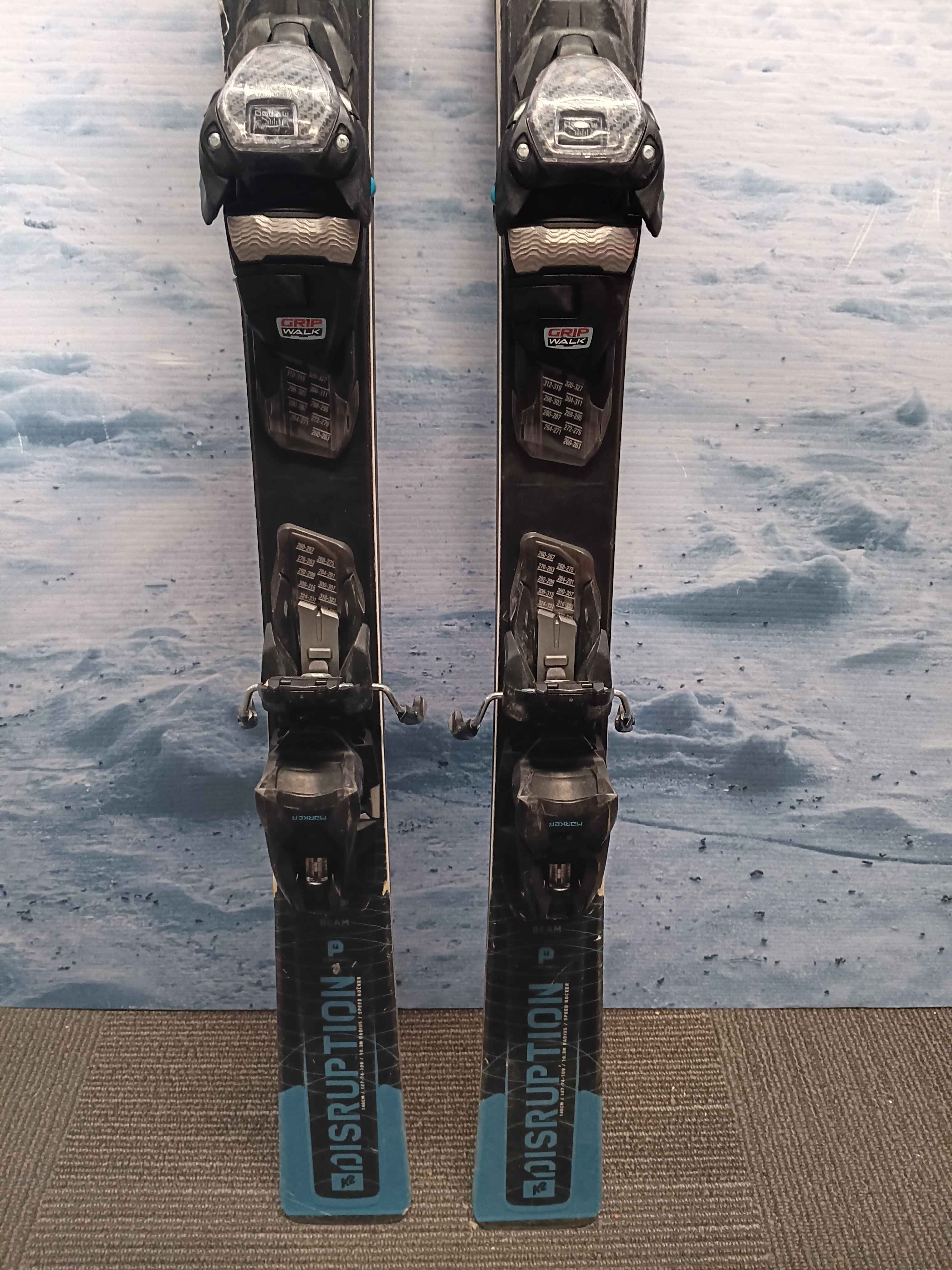 Used K2 Disruption 74 146cm w/ER3 10 Adjustable Bindings