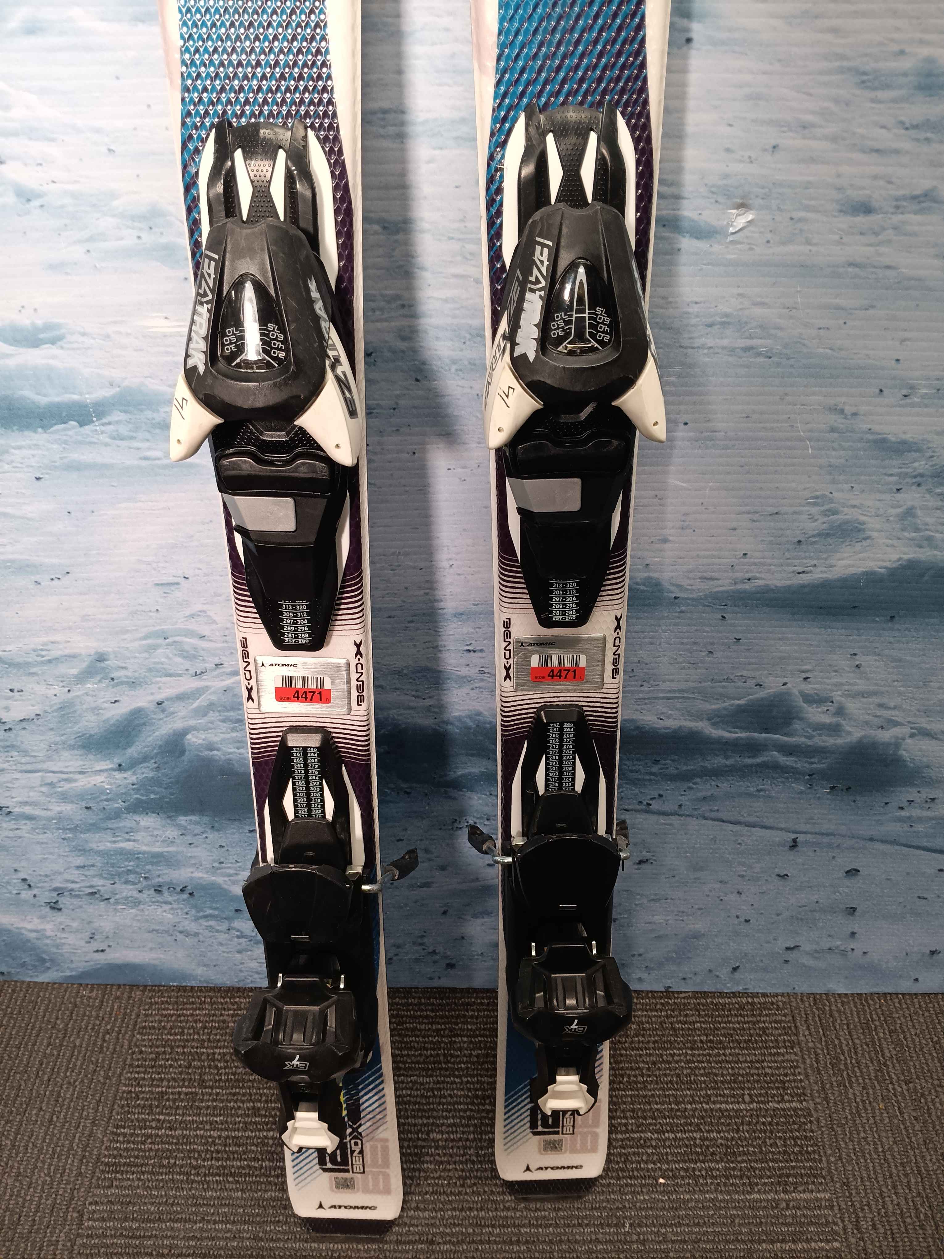 Used Atomic Bend X ETL 80 125cm w/ Atomic EZ Trak 7.5 Adjustable Bindings