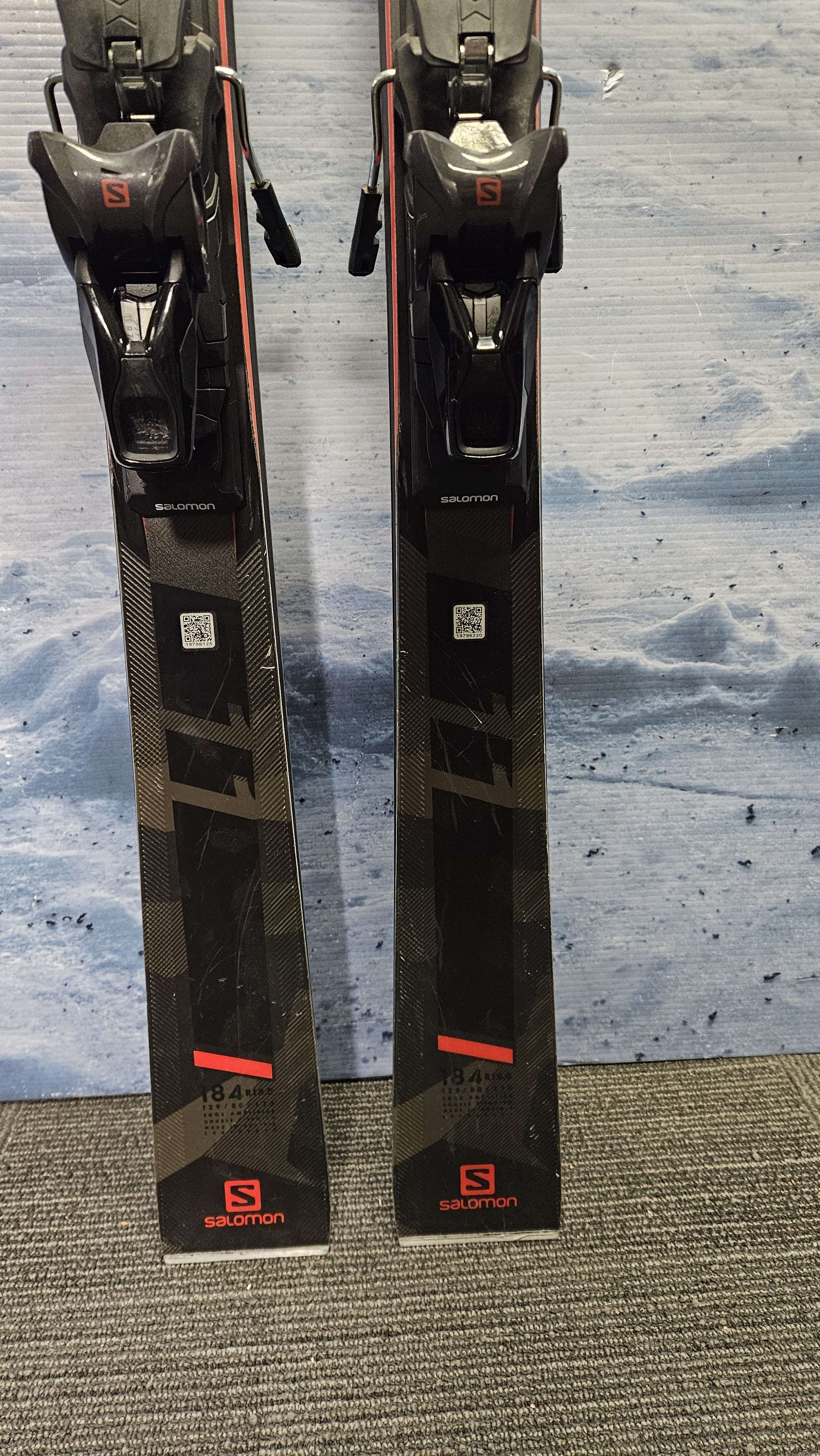 Lightly Used Salomon S/Force Skis - 184cm w/ Salomon z12 System Binding