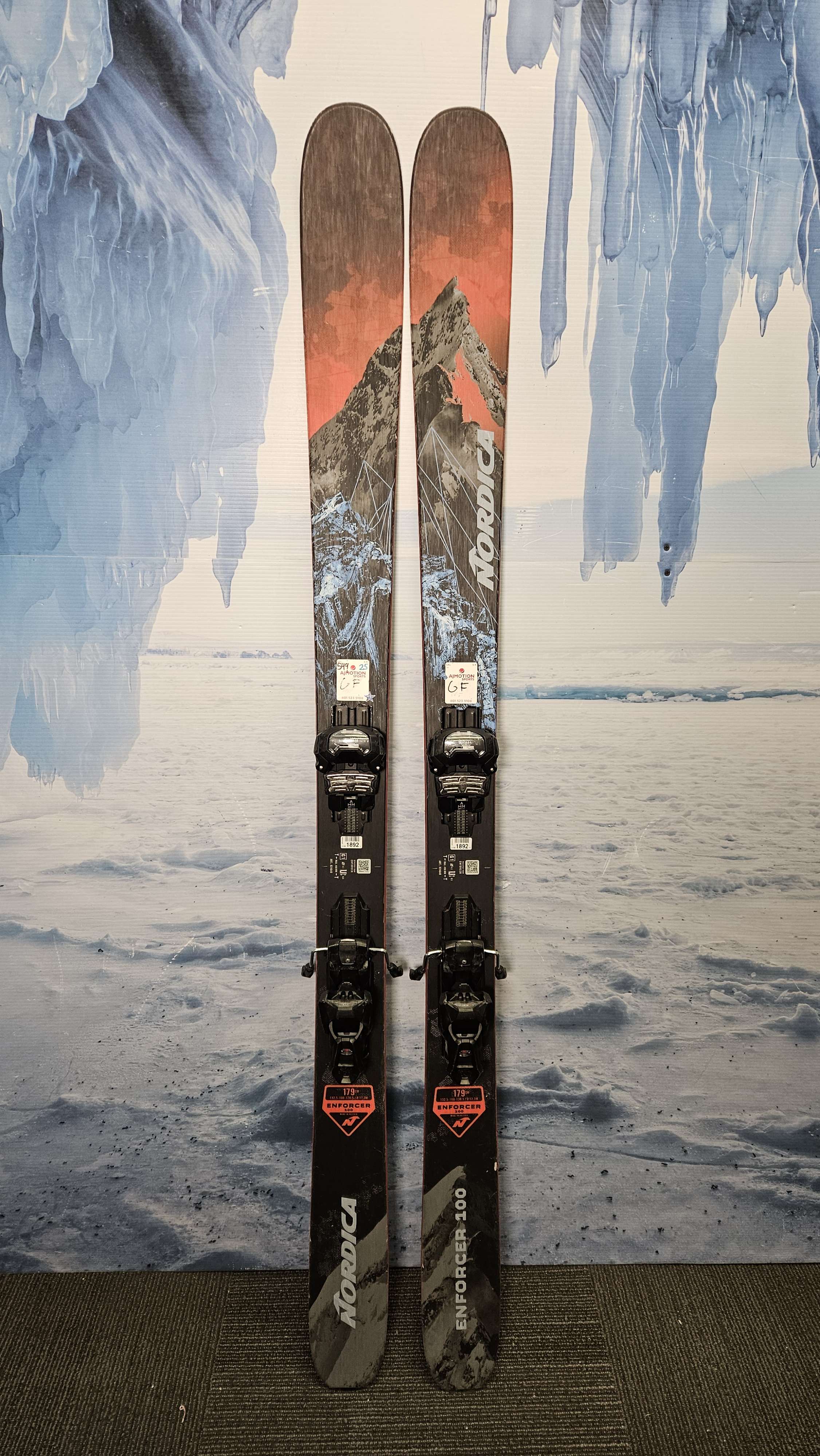 Used 2024 Nordica Enforcer 100 179cm Skis w/ Tyrollia Attack 14 Bindings