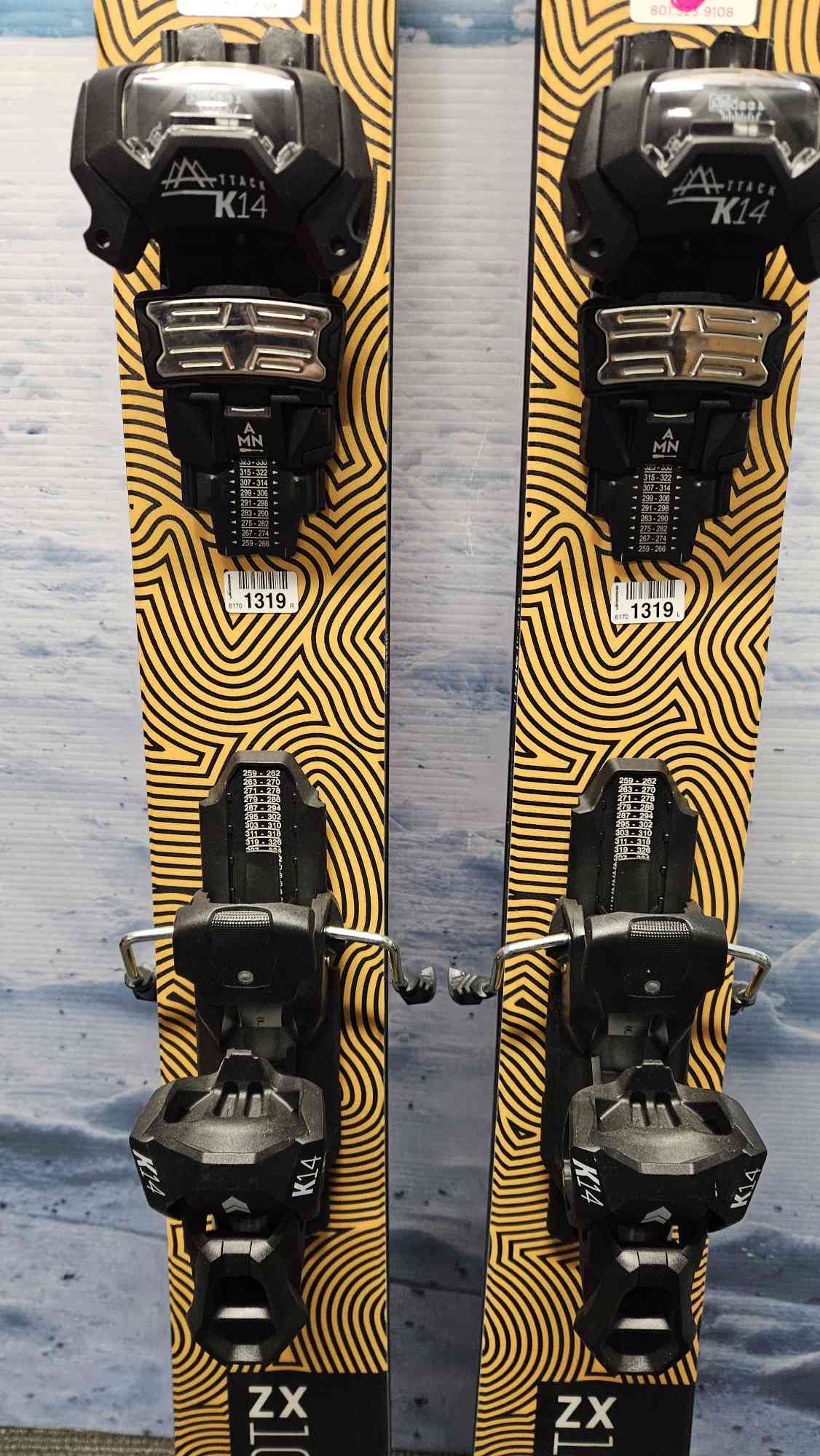 New Kastle ZX 108 Skis - 179cm w/ Tyrolia Attack 14 Demo Binding
