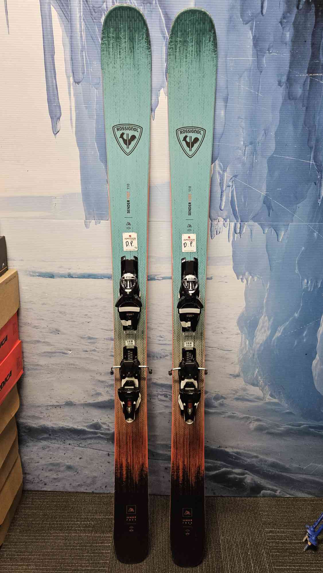 Used Rossignol Sender Free 110 Skis - 184cm w/ Look SPX 12 Demo Binding