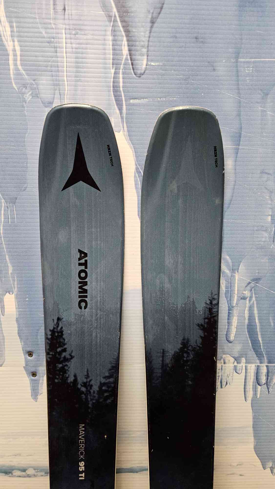 Used Atomic Maverick 95 Ti Skis - 164cm w/ Strive 13 Demo Binding