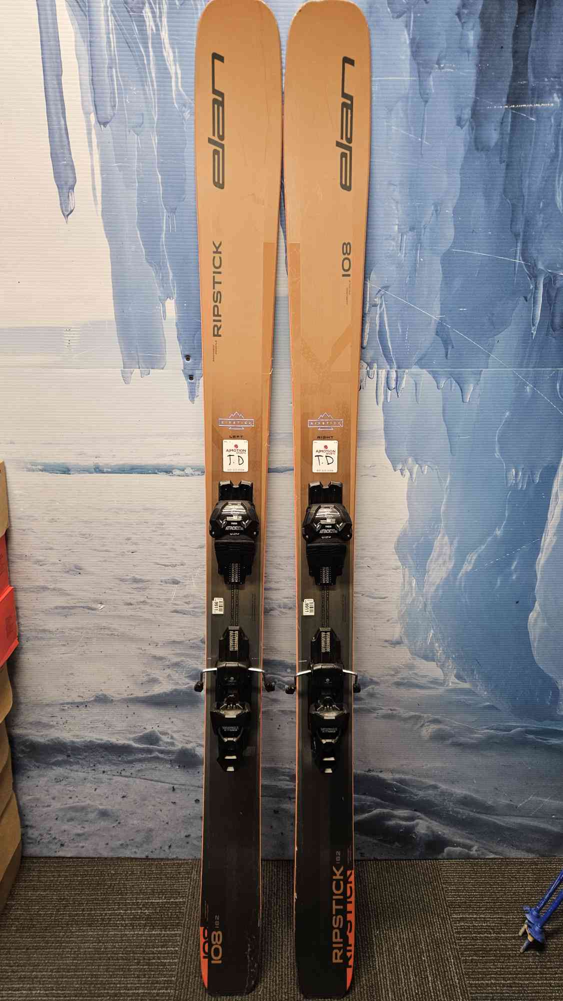 Used Elan Ripstick 108 Skis - 182cm w/ Tyrolia Attack 13 Demo Binding
