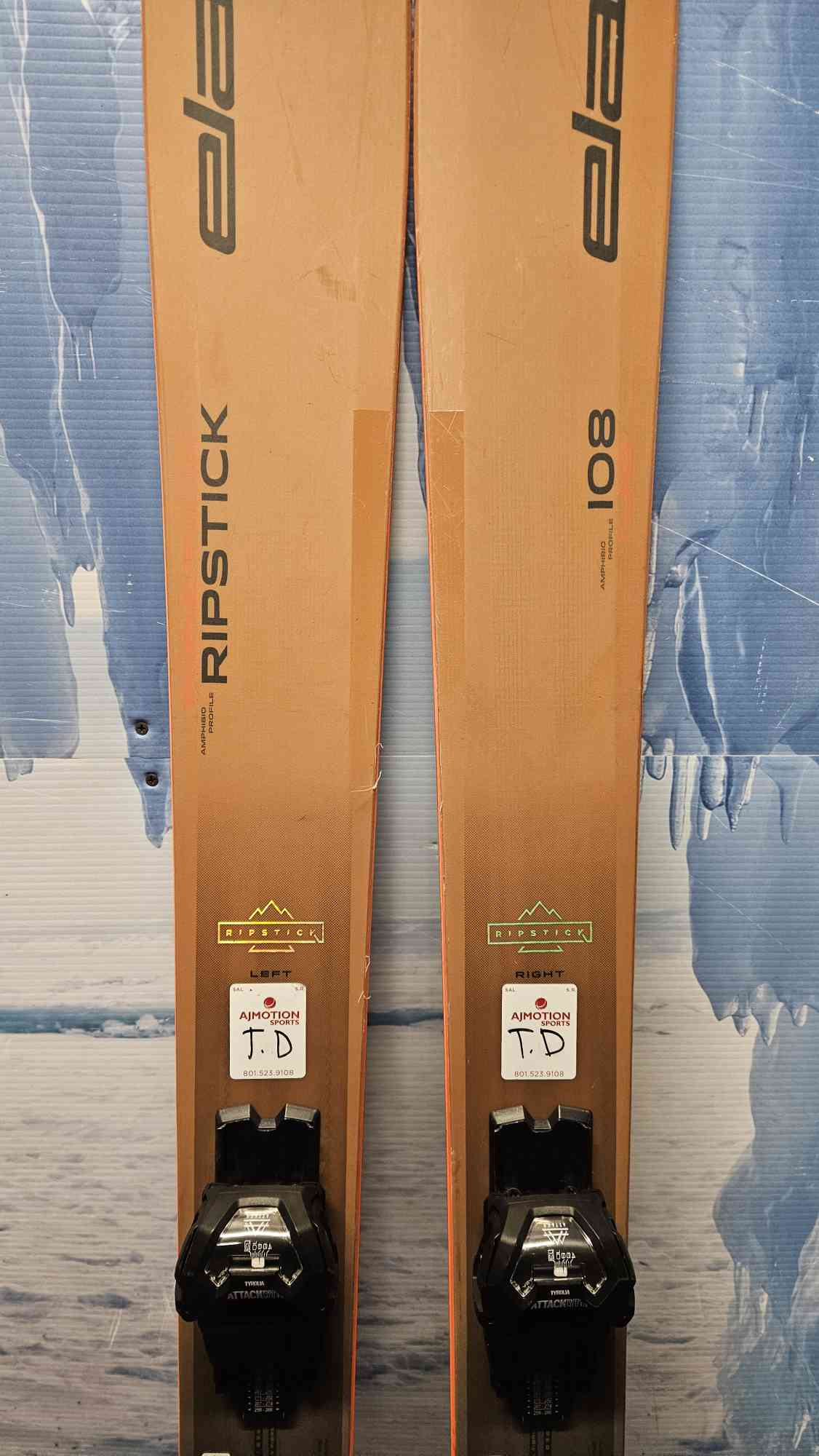 Used Elan Ripstick 108 Skis - 182cm w/ Tyrolia Attack 13 Demo Binding
