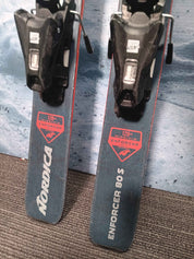 Used 2023 Nordica  Enforcer 80 S Youth Ski w/ Tyrolia Jrs 4.5 Ca Gripwalk Demo Bindings - 120CM