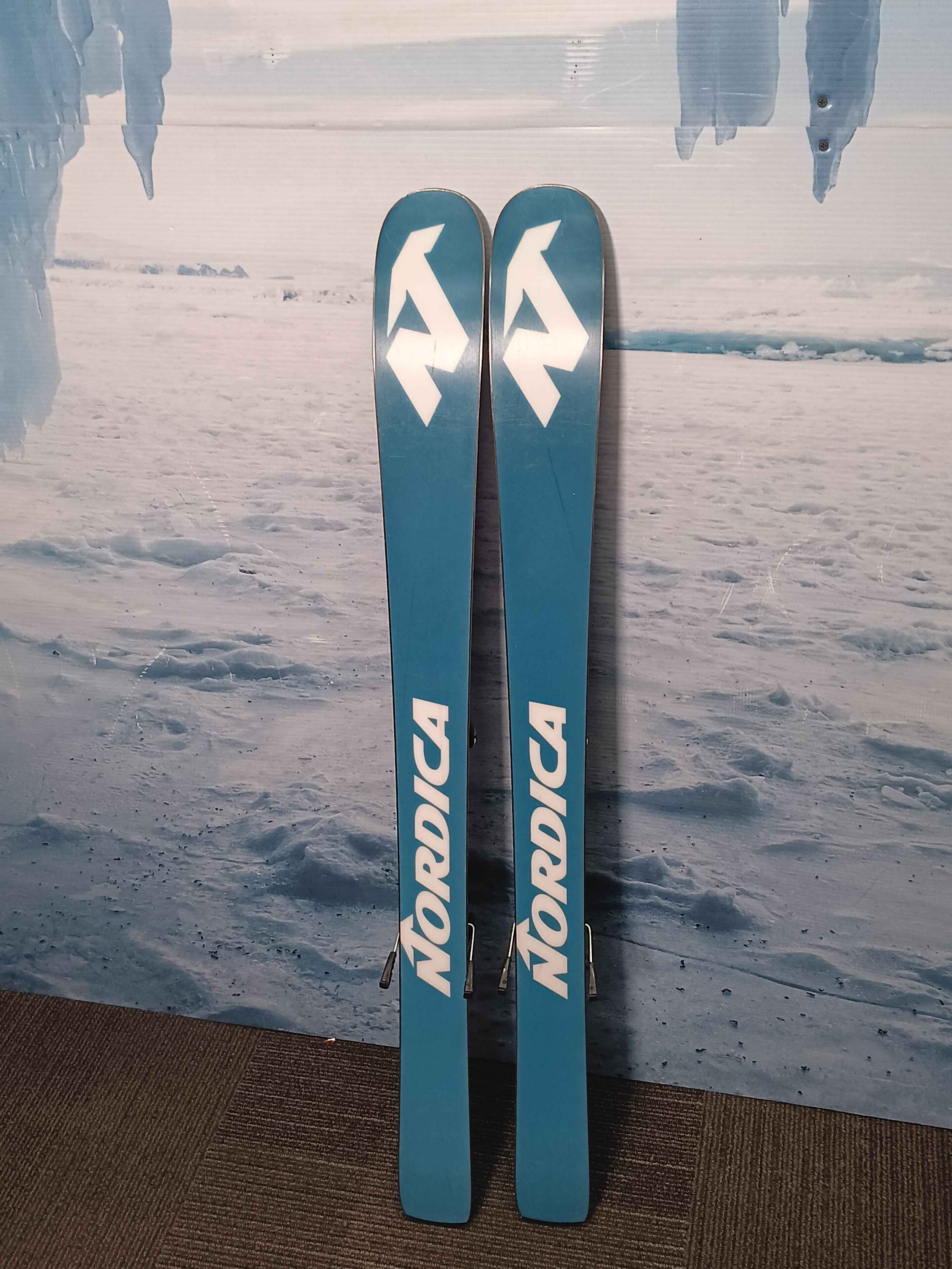Used 2023 Nordica  Enforcer 80 S Youth Ski w/ Tyrolia Jrs 4.5 Ca Gripwalk Demo Bindings - 120CM