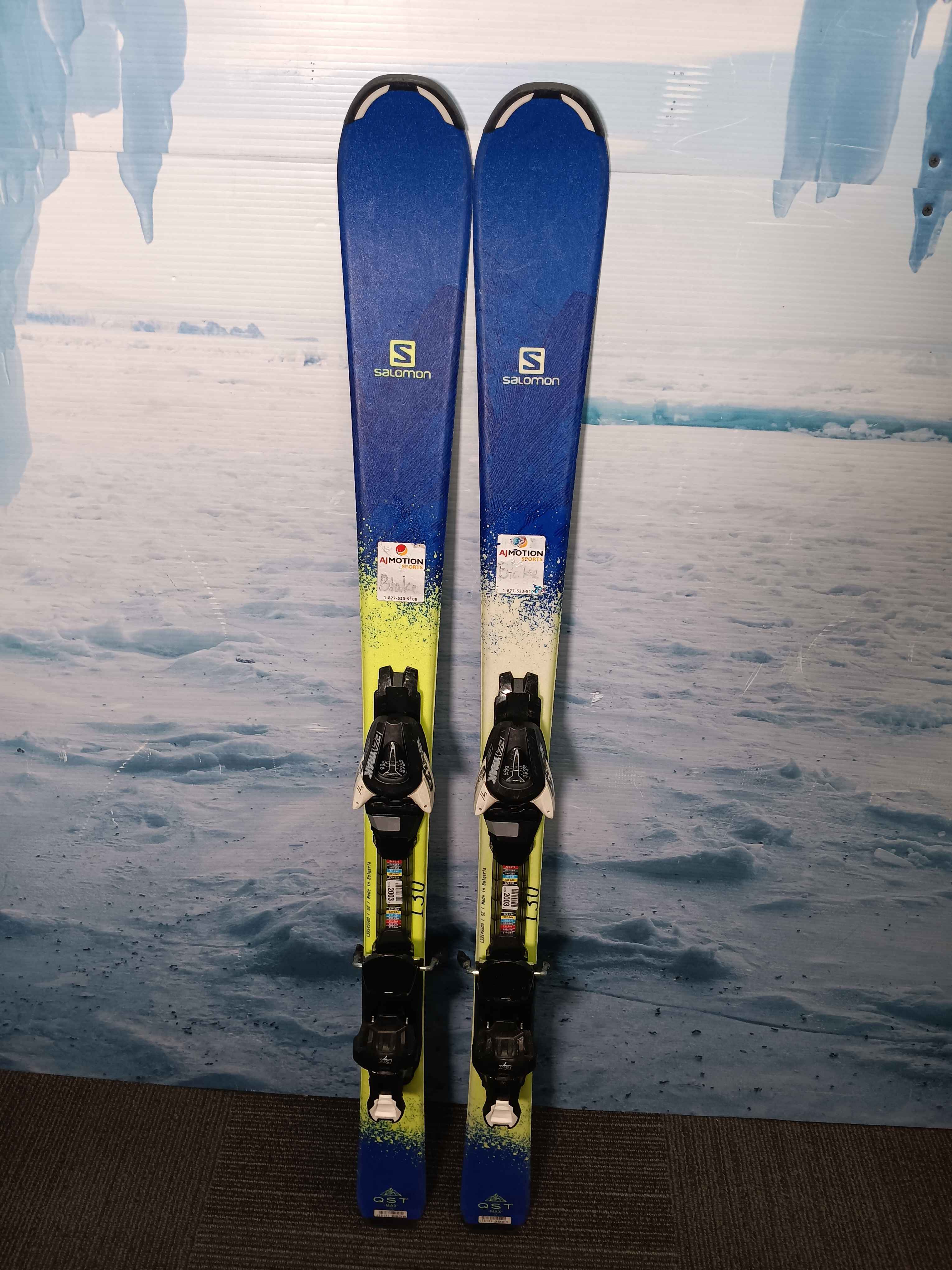 Used Salomon  Qst Max Jr Youth Ski w/ Salomon Ez Trak 7 Demo Bindings - 130CM