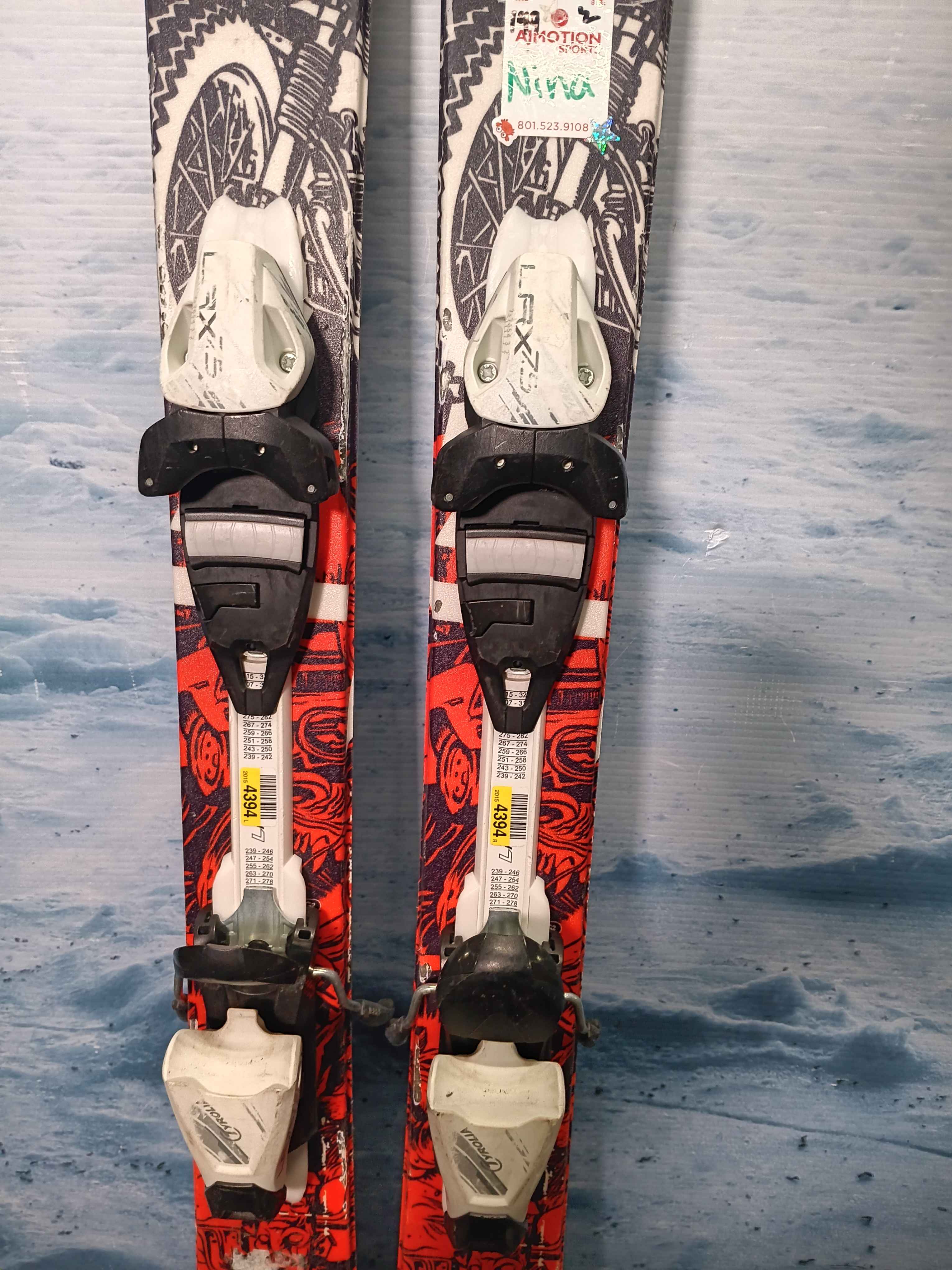 Used Atomic Punx 86 Youth Kids Ski w/ Tyrolia Lrx 7.5 Demo Bindings - 140CM