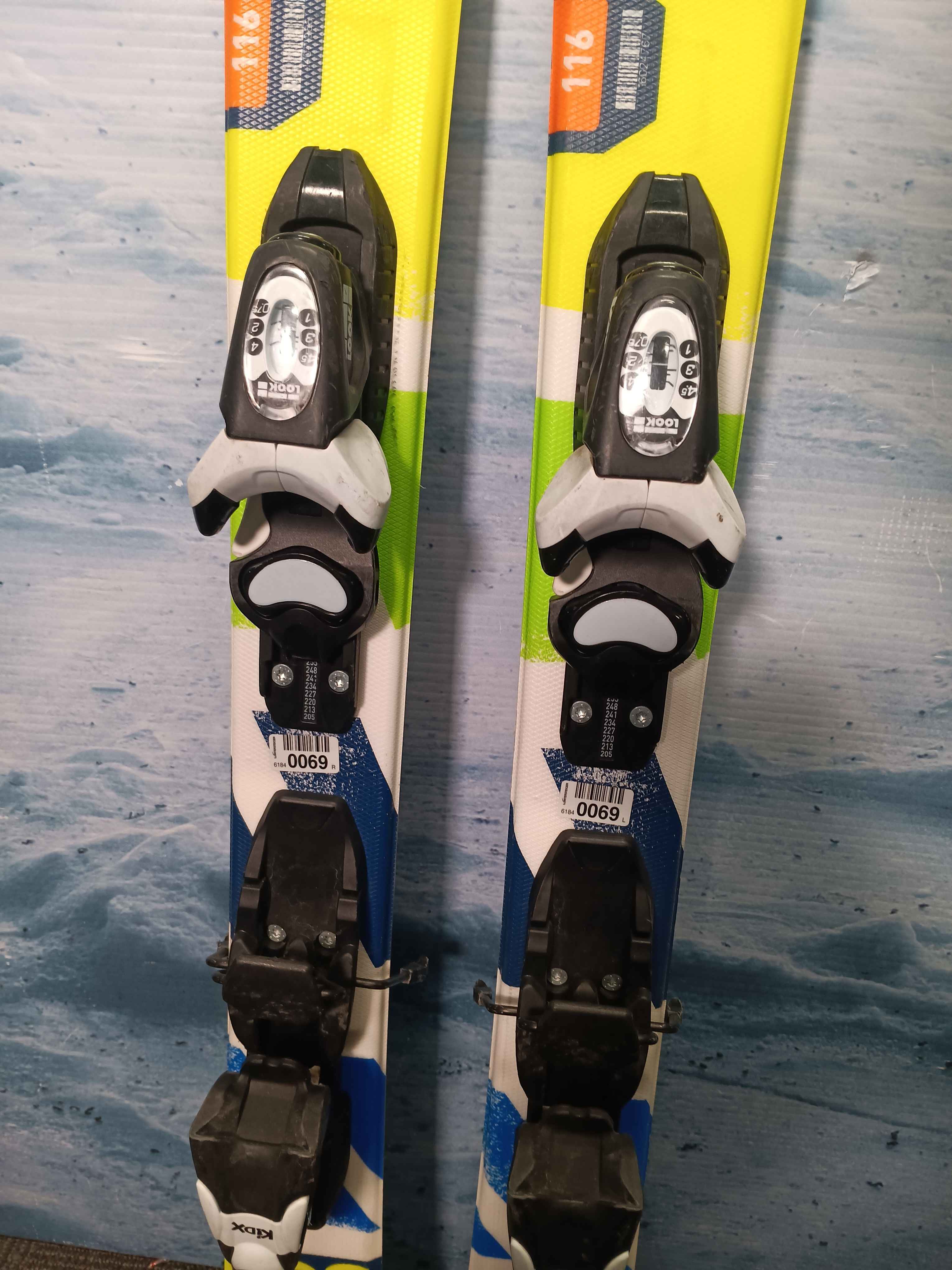 Used  Rossignol Terrain 74 Youth Ski w/ Look Kid X Demo Bindings - 116CM