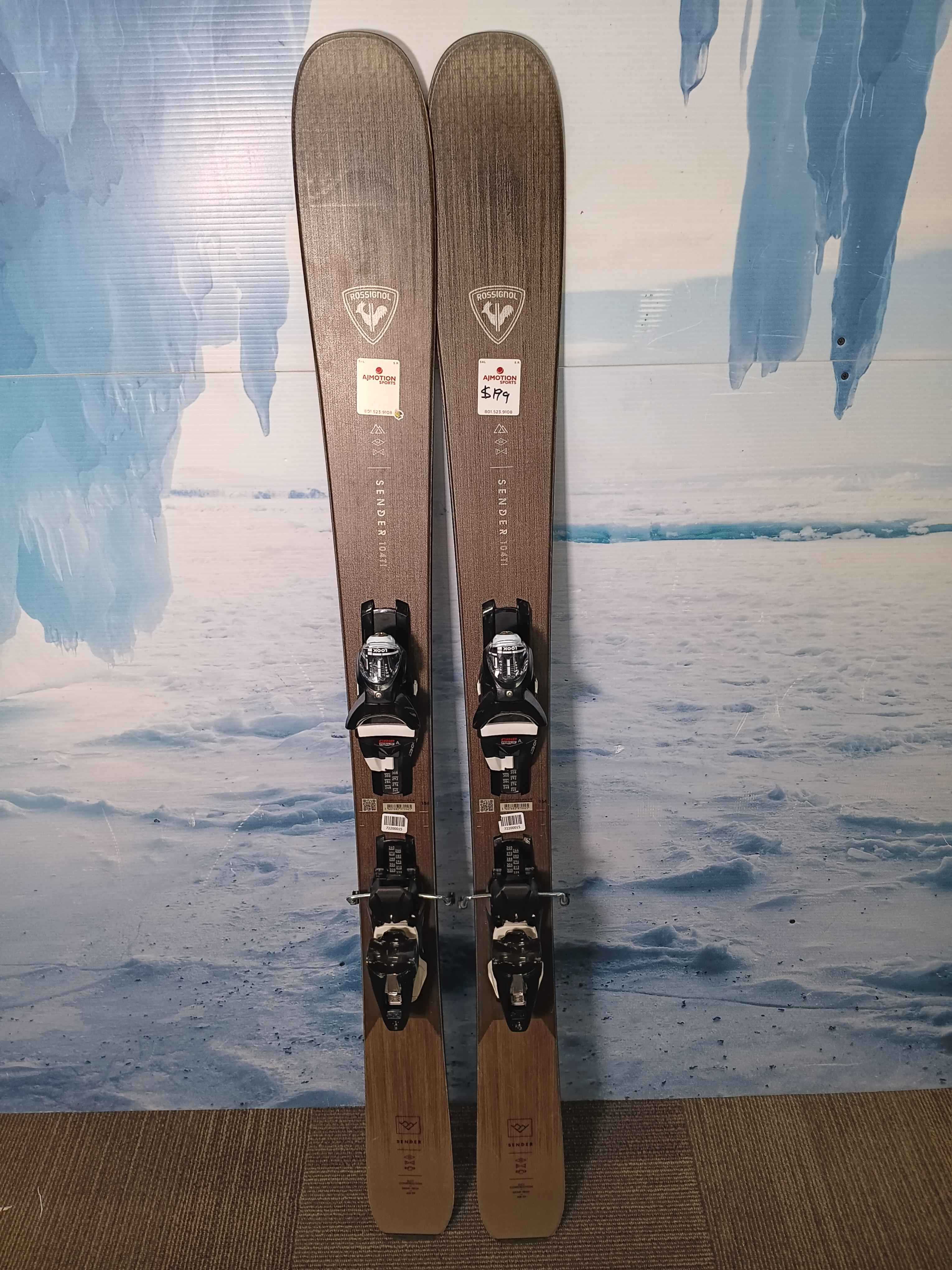 Used Like-New Rossignol  Sender 104ti Ski w/ Look Konect 12 GW Demo Bindings - 154CM