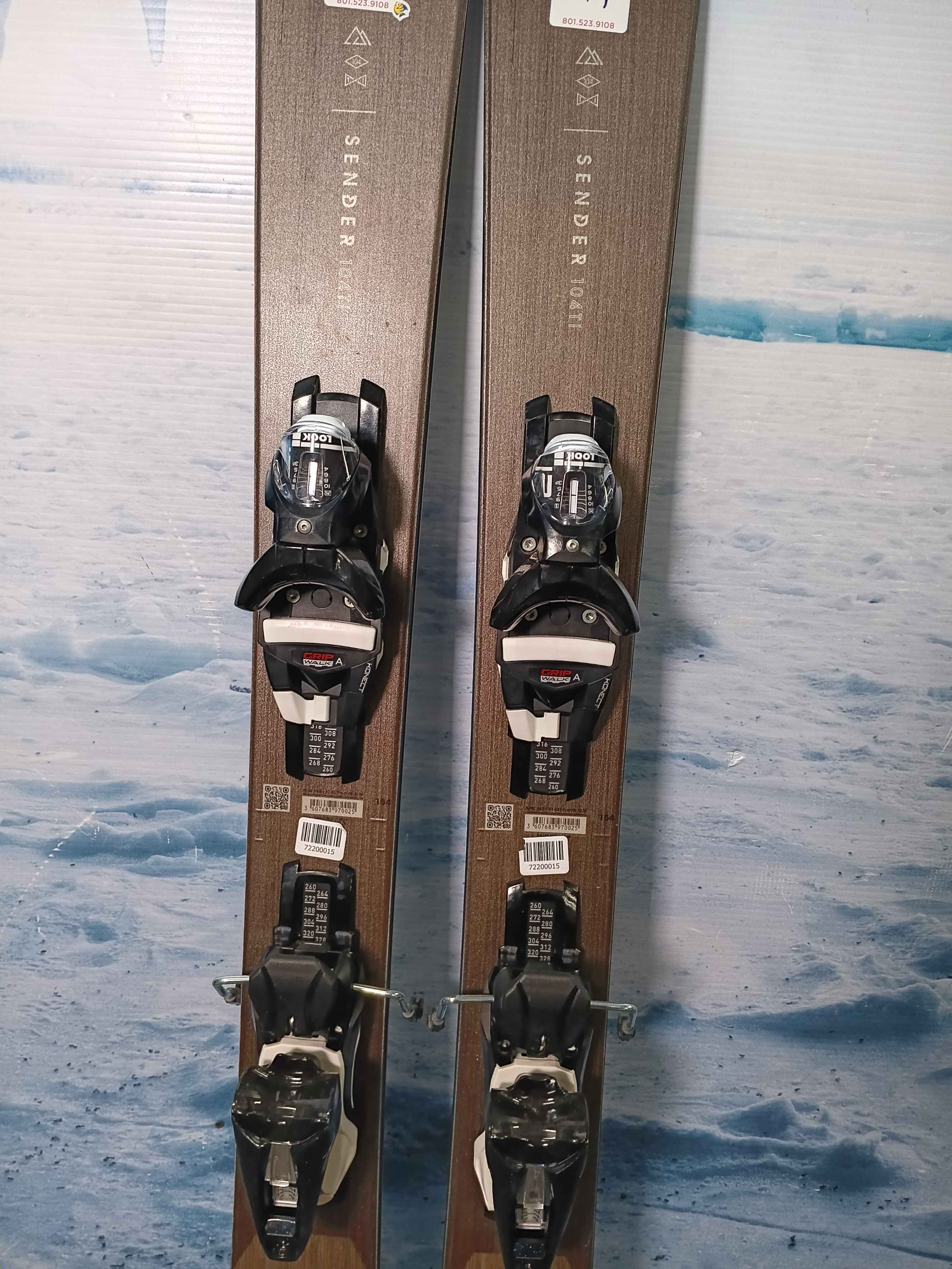 Used Like-New Rossignol  Sender 104ti Ski w/ Look Konect 12 GW Demo Bindings - 154CM