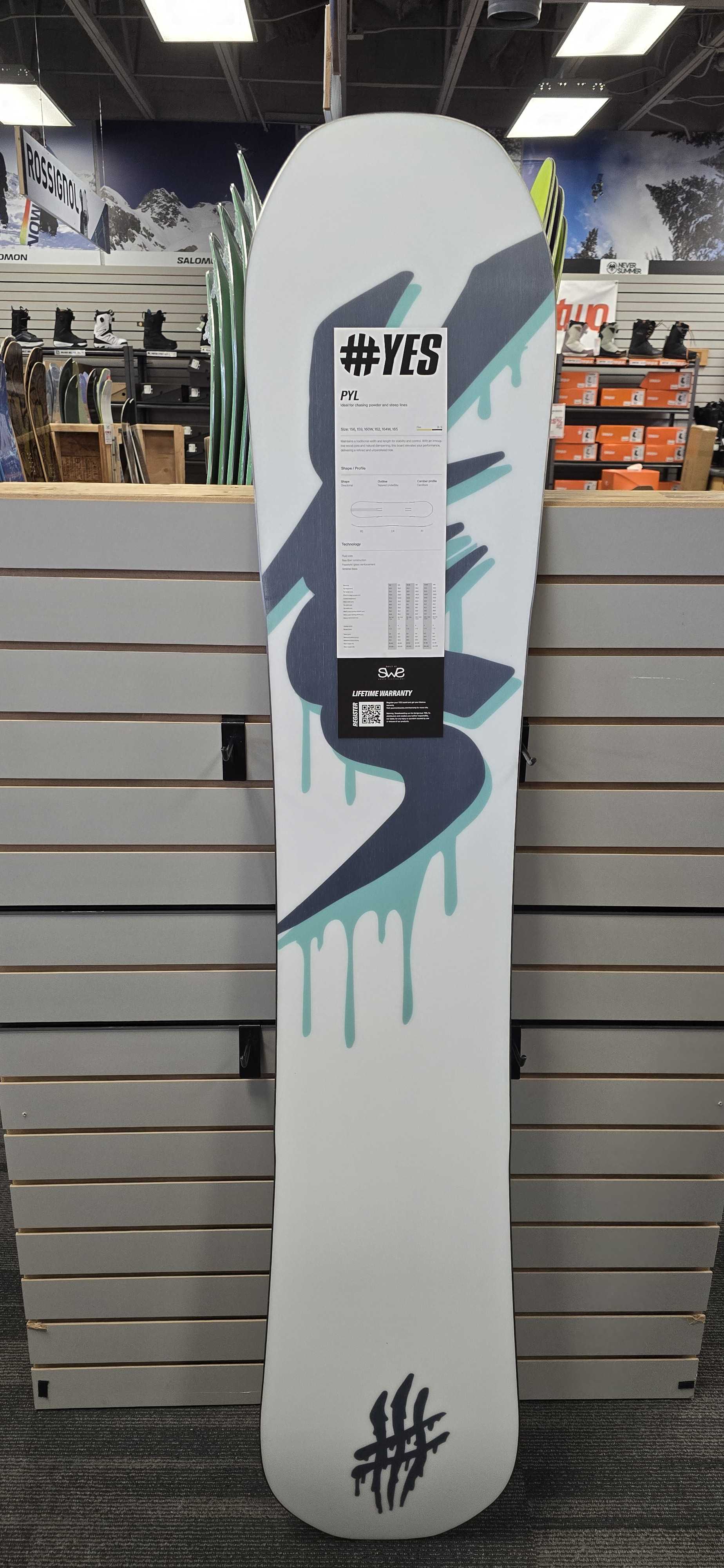 YES Pick Your Line 162cm Snowboard - Lightly Used