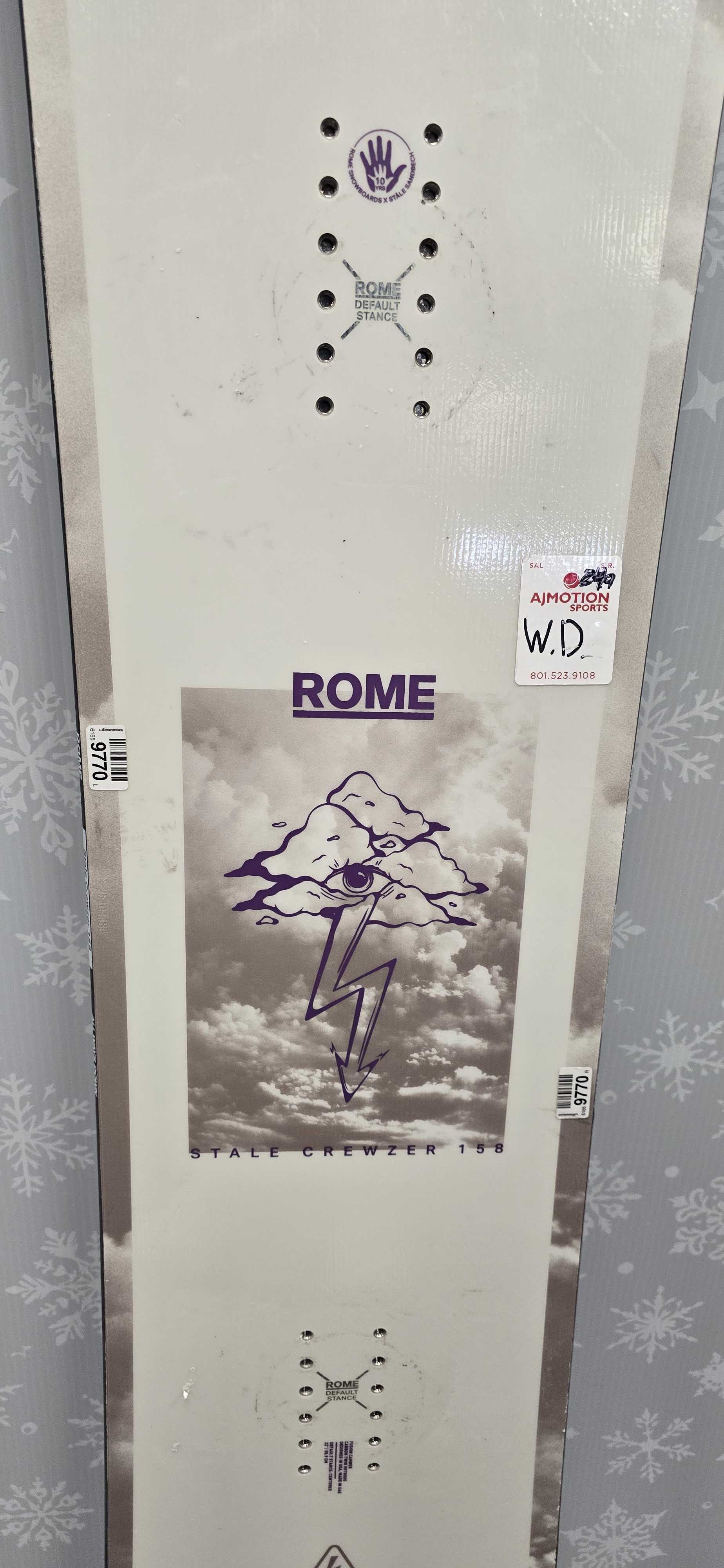Used 2025 Rome Stale Crewzer 158cm Snowboard