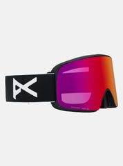 Anon M6 Adult Goggle + MFI Face Mask + Bonus Lens - Black/Percieve Red