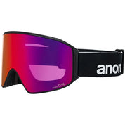 Anon M4 Cylindrical Adult Goggle + MFI Face Mask + Bonus Lens - Black/Percieve Red