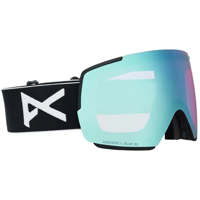Anon M5 Adult Goggle + MFI Face Mask + Bonus Lens - Black/Percieve Blue