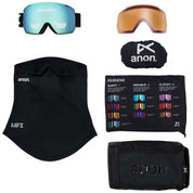 Anon M5 Adult Goggle + MFI Face Mask + Bonus Lens - Black/Percieve Blue