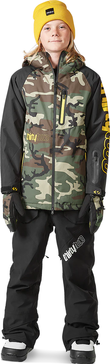 ThirtyTwo Youth Grasser Insulated Jacket - Black/Camo
