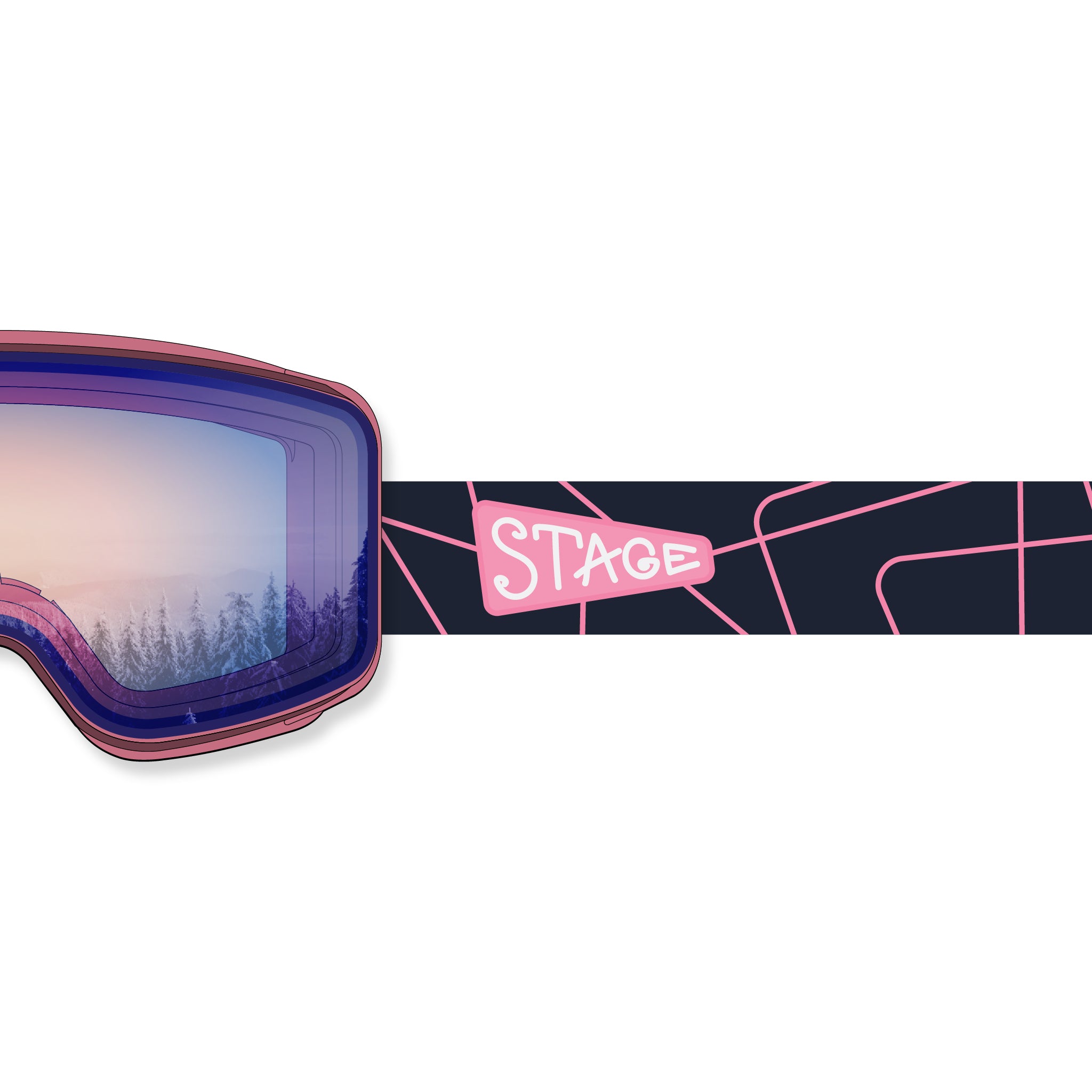 STAGE Cub Kid's Ski Goggle - Youth Ski & Snowboard Goggle (Ages 3-6)