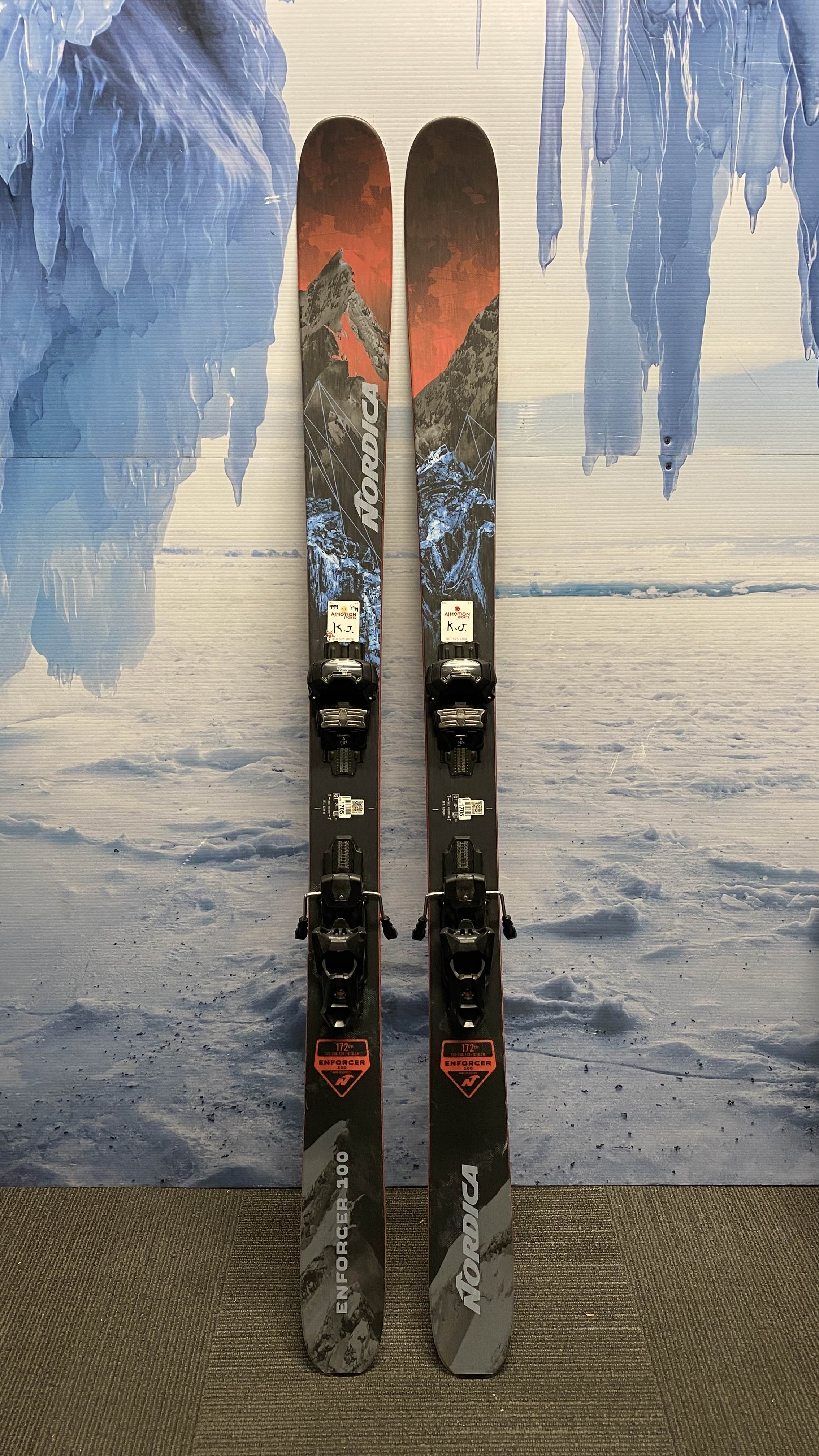 Used Nordica Enforcer 100 172cm w/ Tyrolia Attack 14 Adjustable Bindings