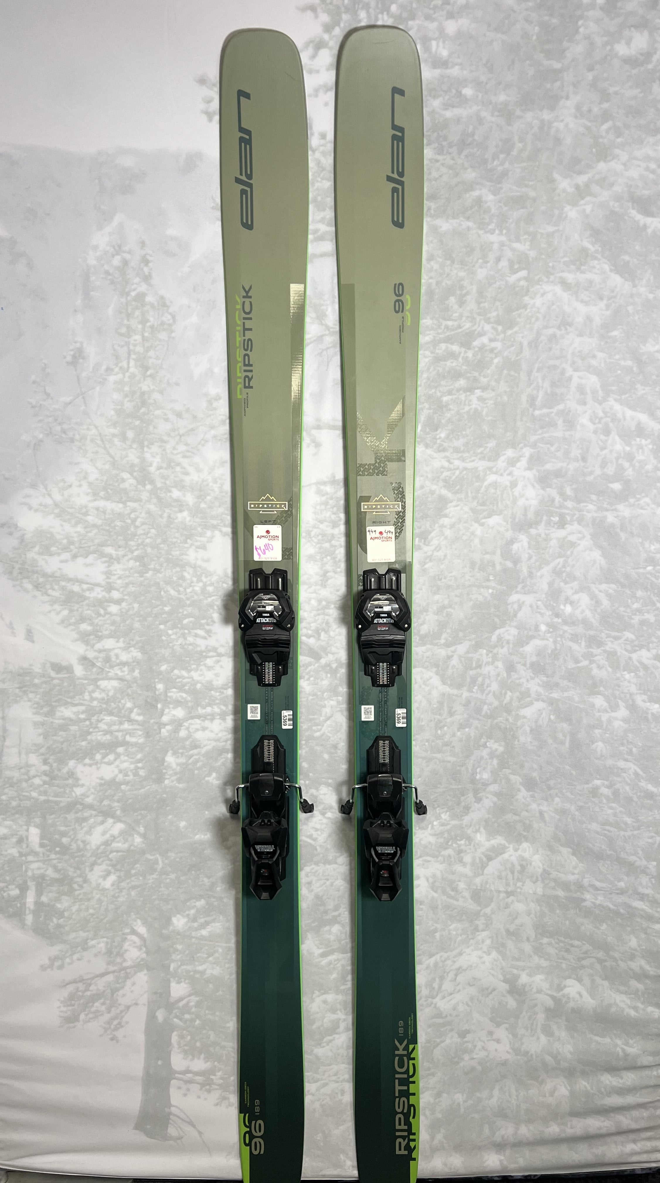 Lightly Used 2025 Elan Ripstick 96 - 189cm w/ Tyrollia Attack 13 adjustable GW bindings