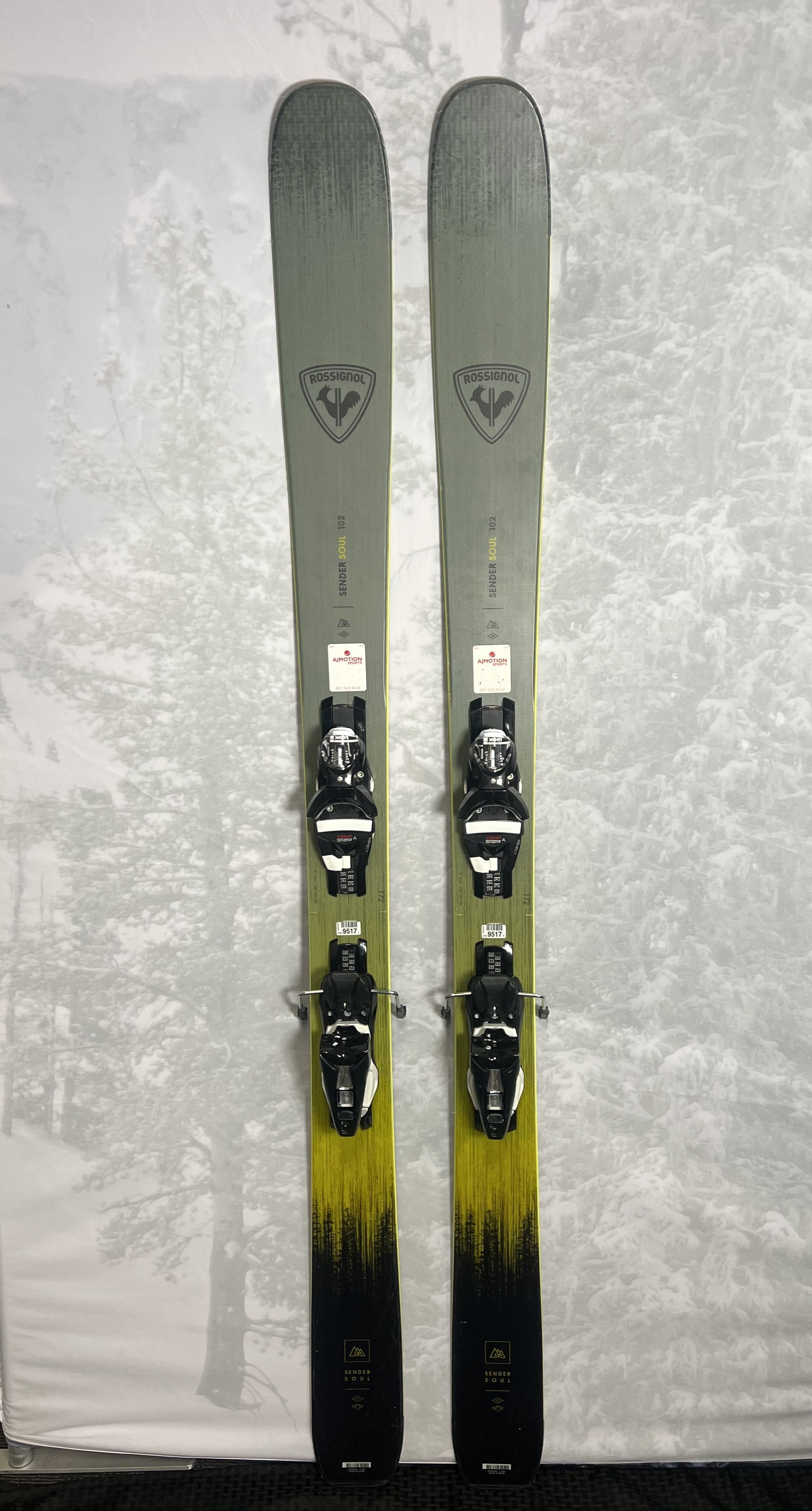 Lightly Used Rossignol Sender Soul 102 172cm Skis w/ Look NX 12 Bindings