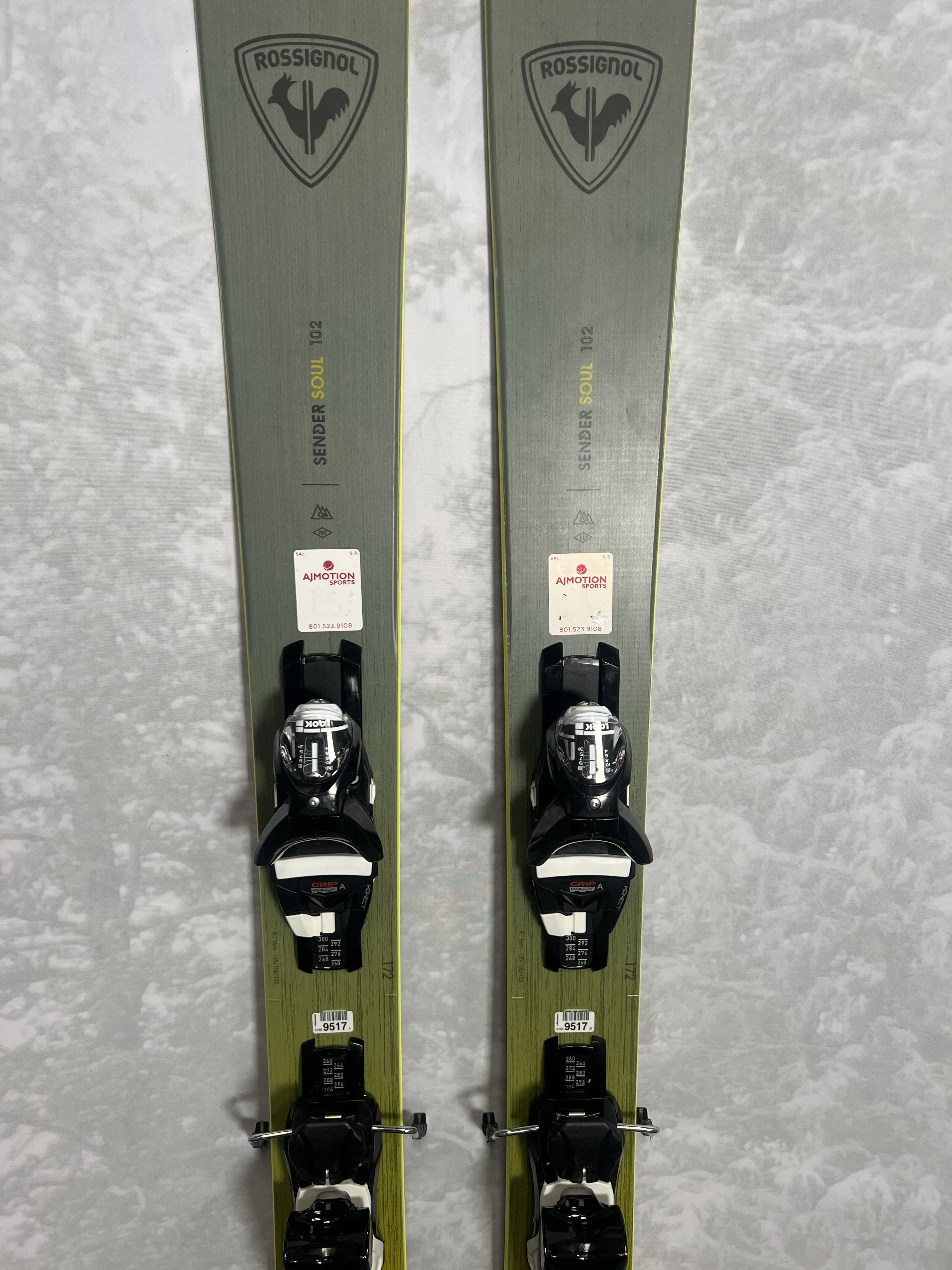 Lightly Used Rossignol Sender Soul 102 172cm Skis w/ Look NX 12 Bindings