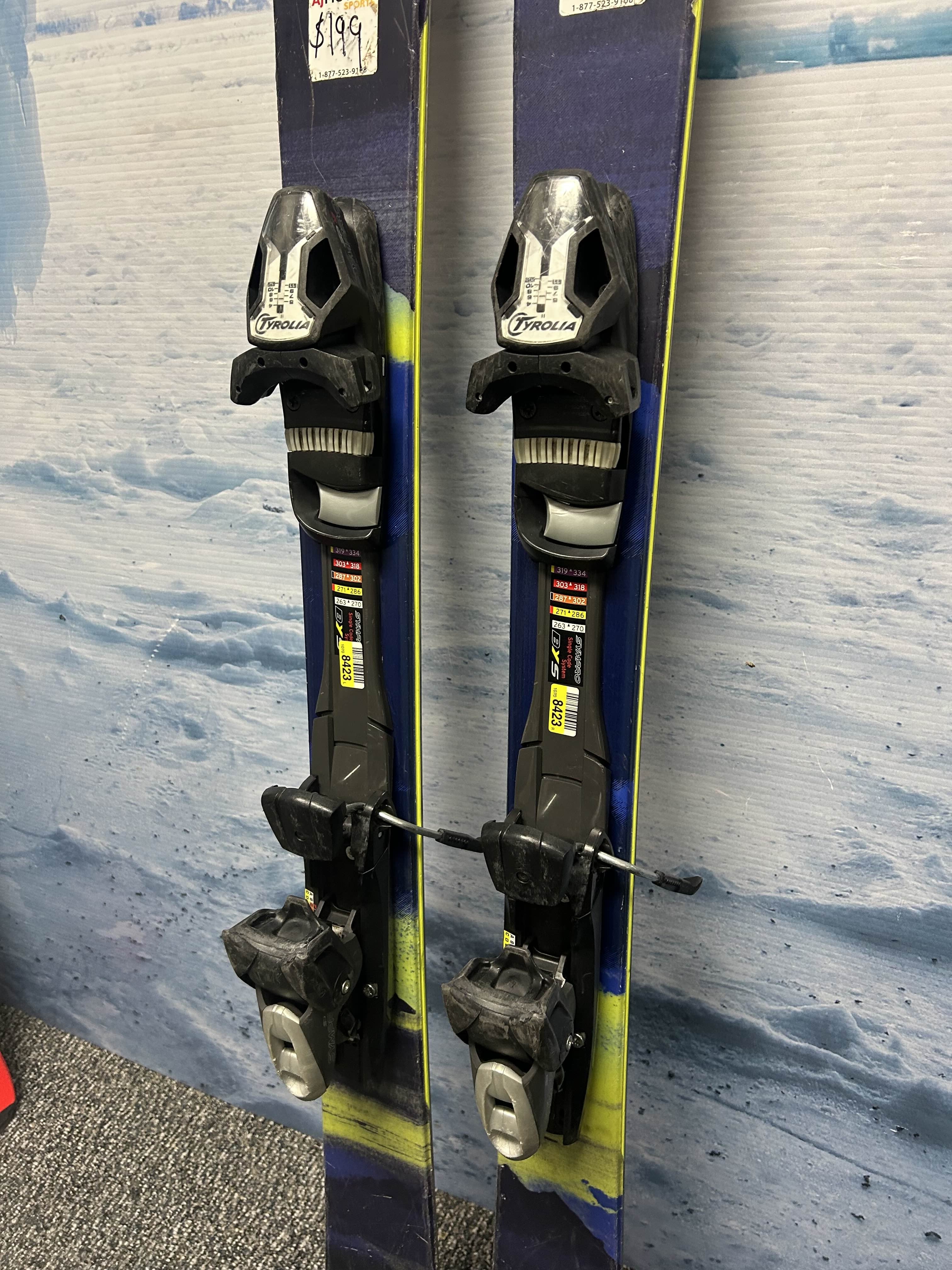 Used Salomon Q85 160cm Skis w/ Tyrolia Sp12 Demo Binding