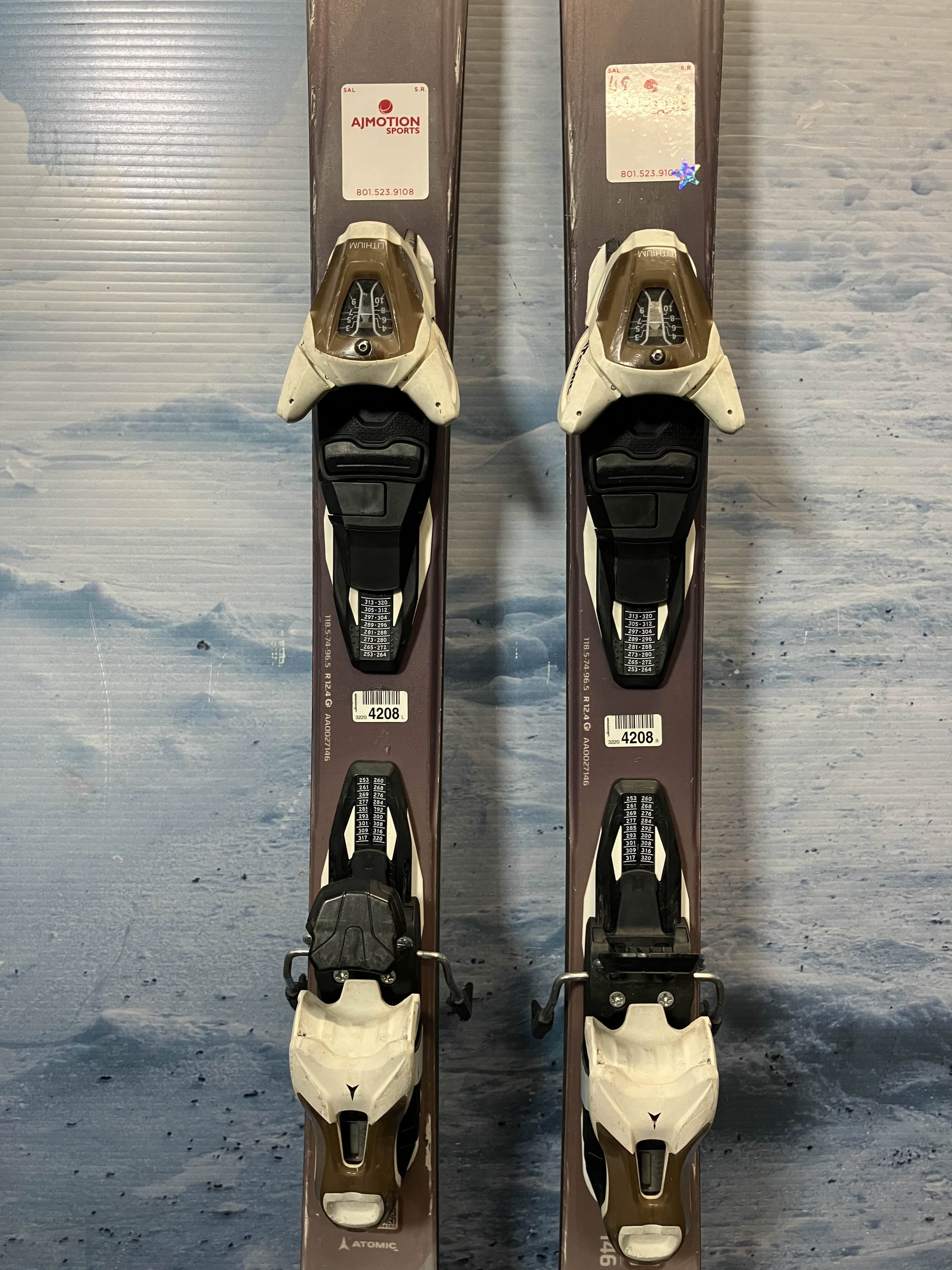 Used Atomic Vantage 74 146cm w/ Atomic Lithium 10 Adjustable Bindings