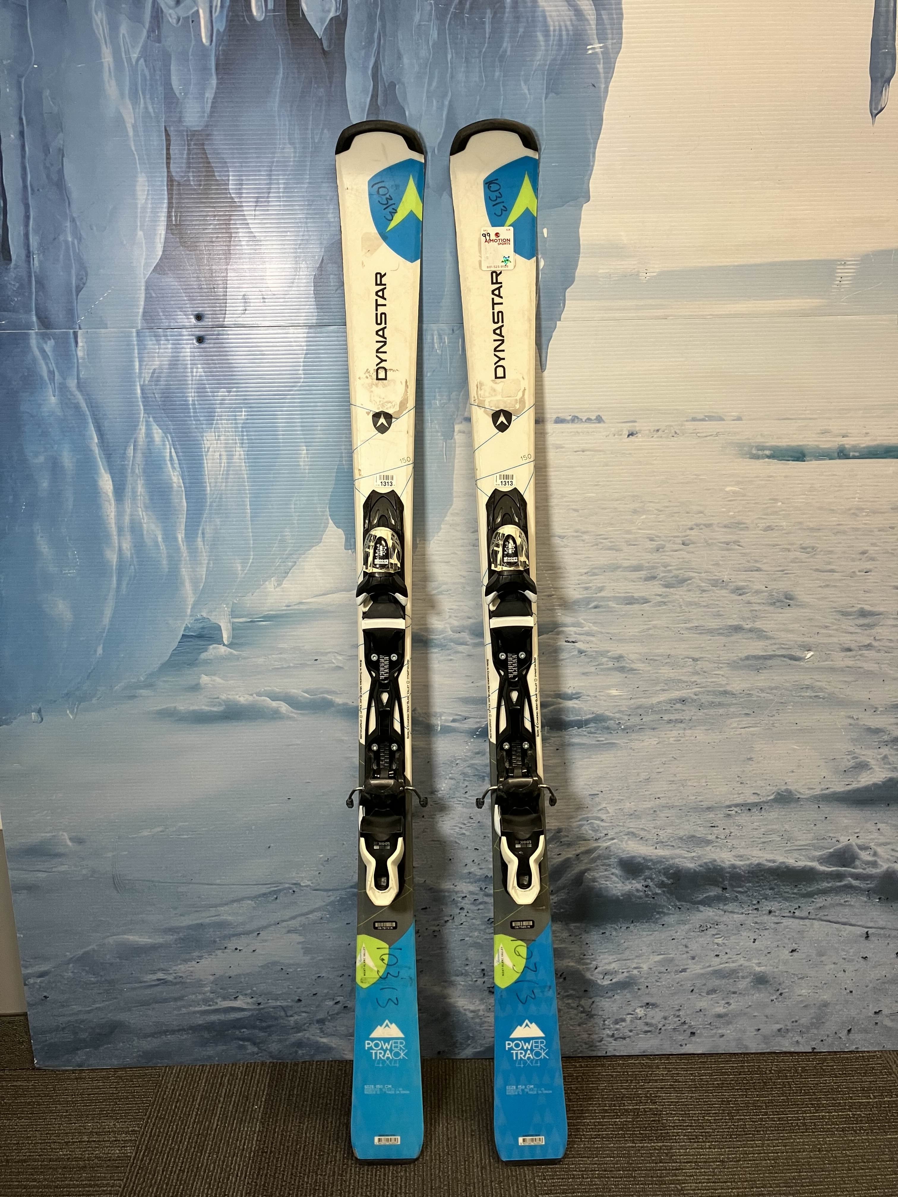 Used Dynastar Power Track 4x4 150cm Skis w/ Look NX 10 Demo Binding