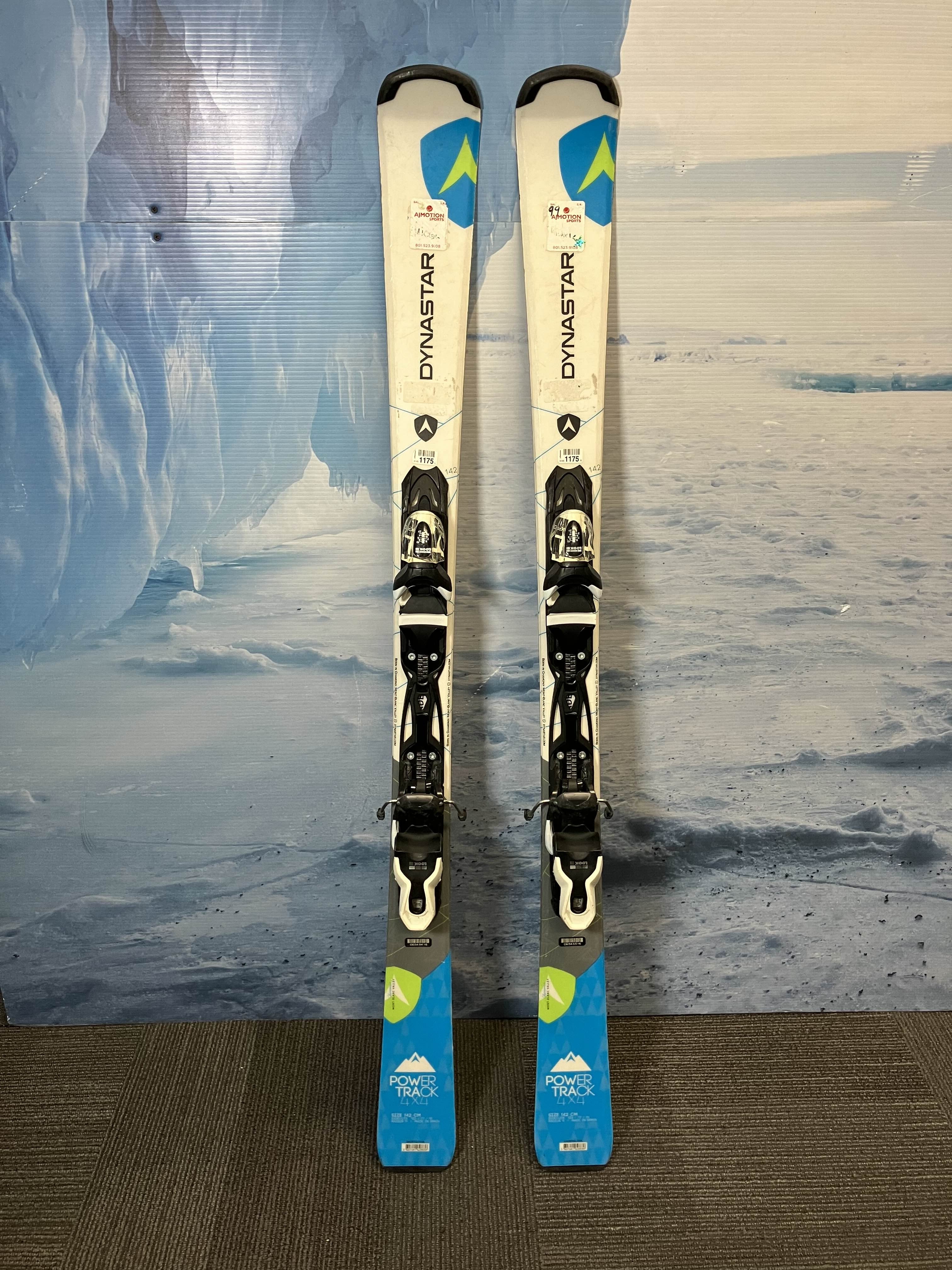 Used Dynastar Power Track 4x4 142cm Skis w/ Look NX 10 Demo Binding