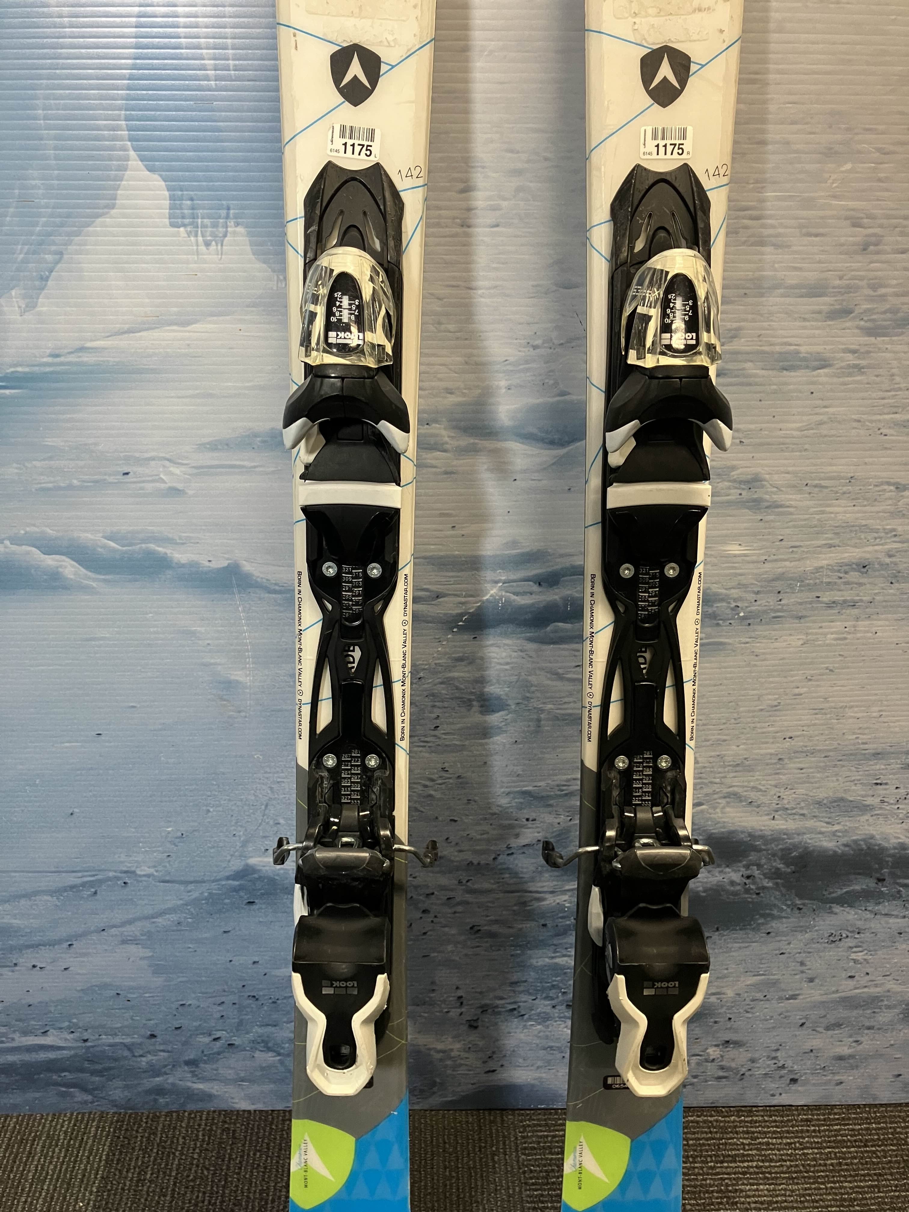 Used Dynastar Power Track 4x4 142cm Skis w/ Look NX 10 Demo Binding