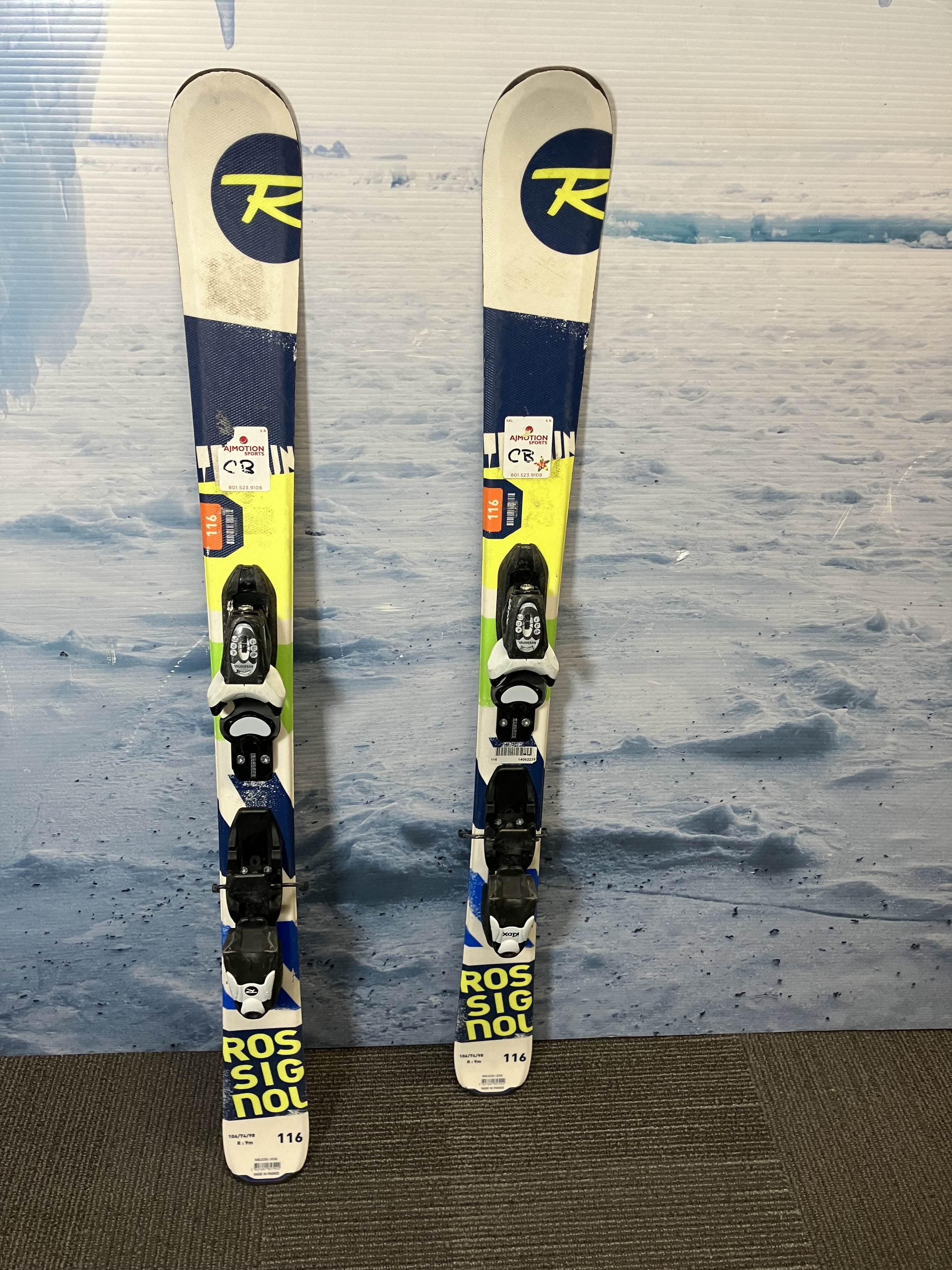 Used Kids Rossignol Terrain 116cm Skis w/ Rossignol Binding