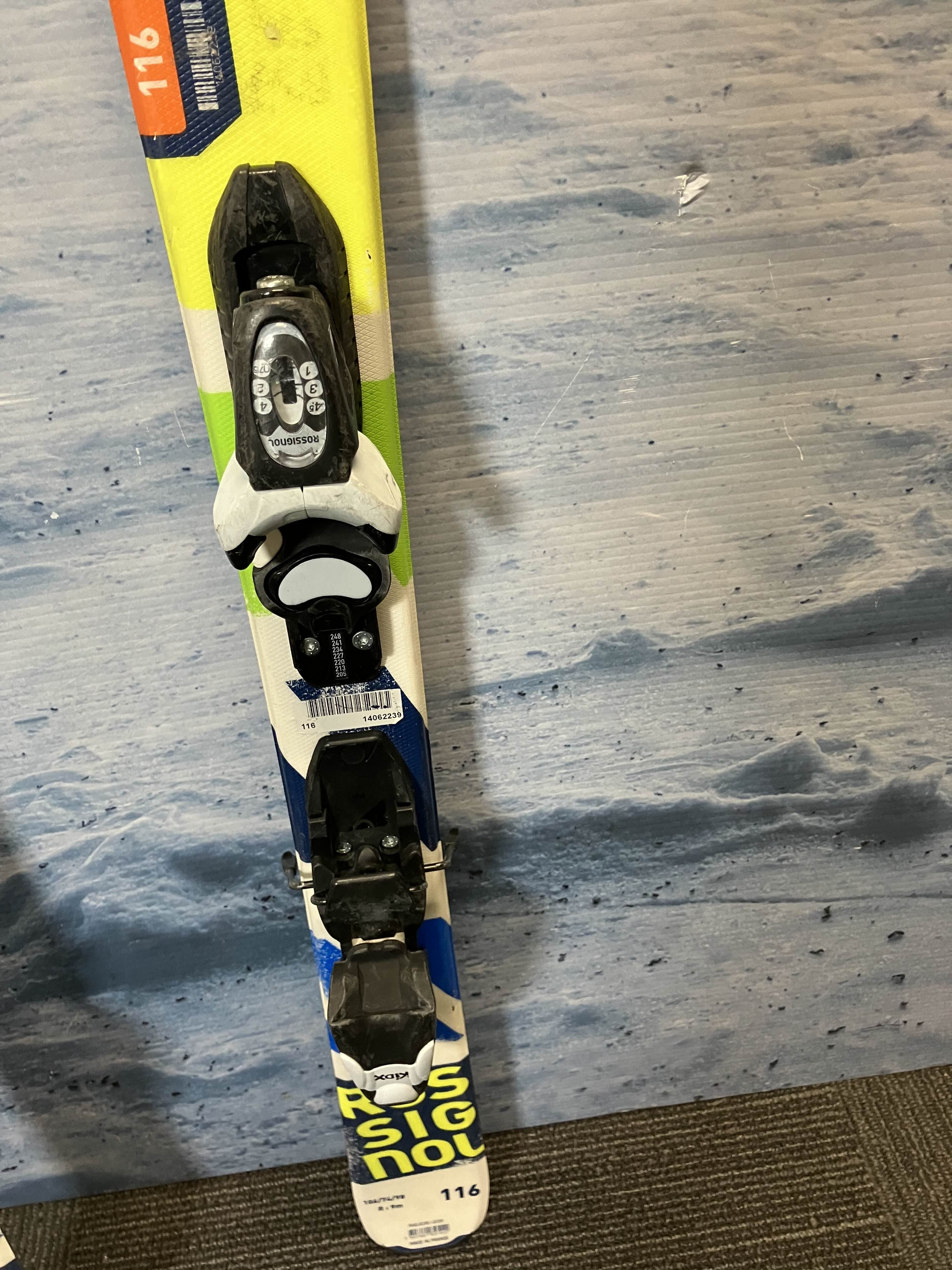 Used Kids Rossignol Terrain 116cm Skis w/ Rossignol Binding