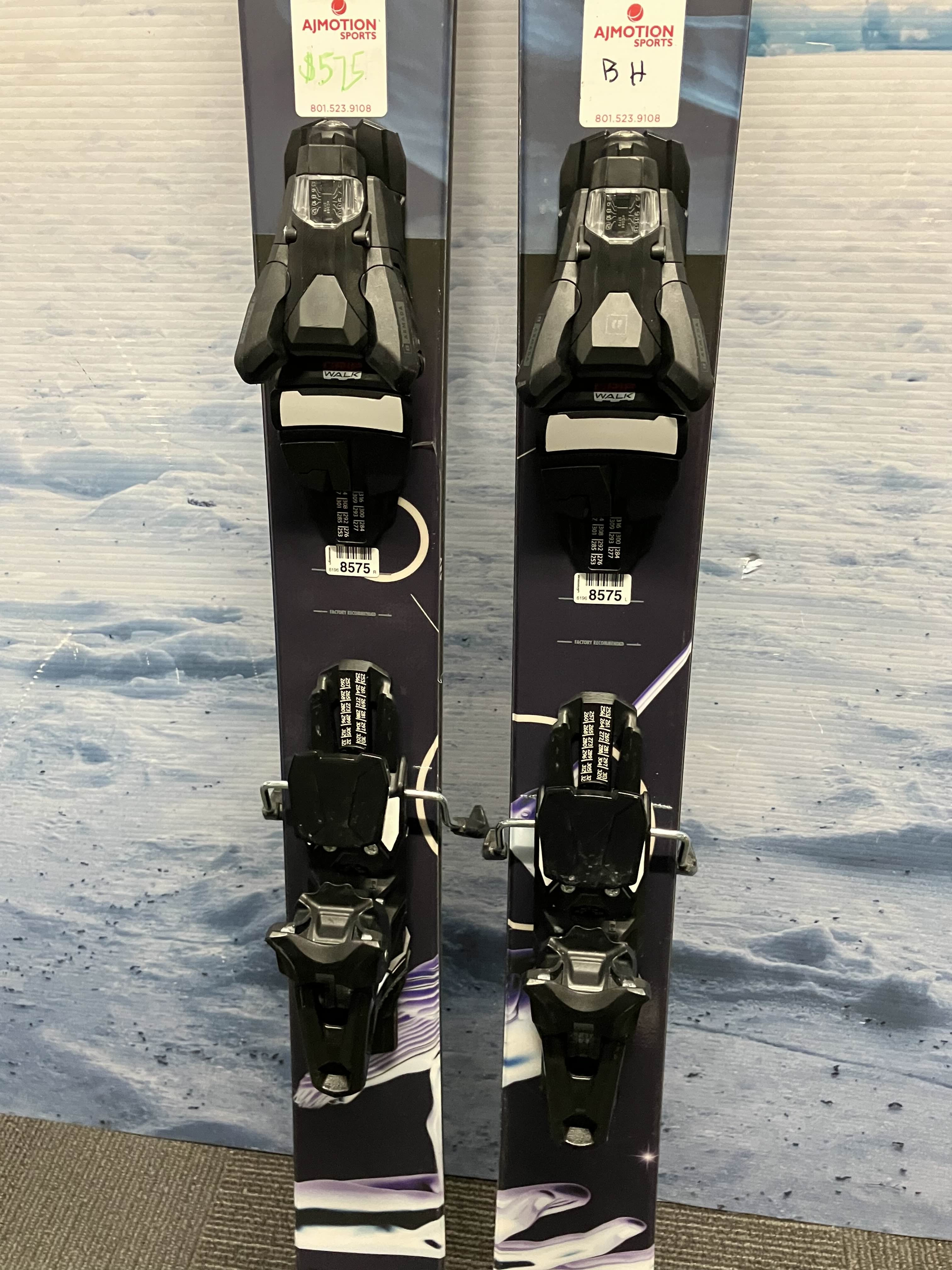 Used Armada Arv 100 165cm Skis w/ Armada Bindings