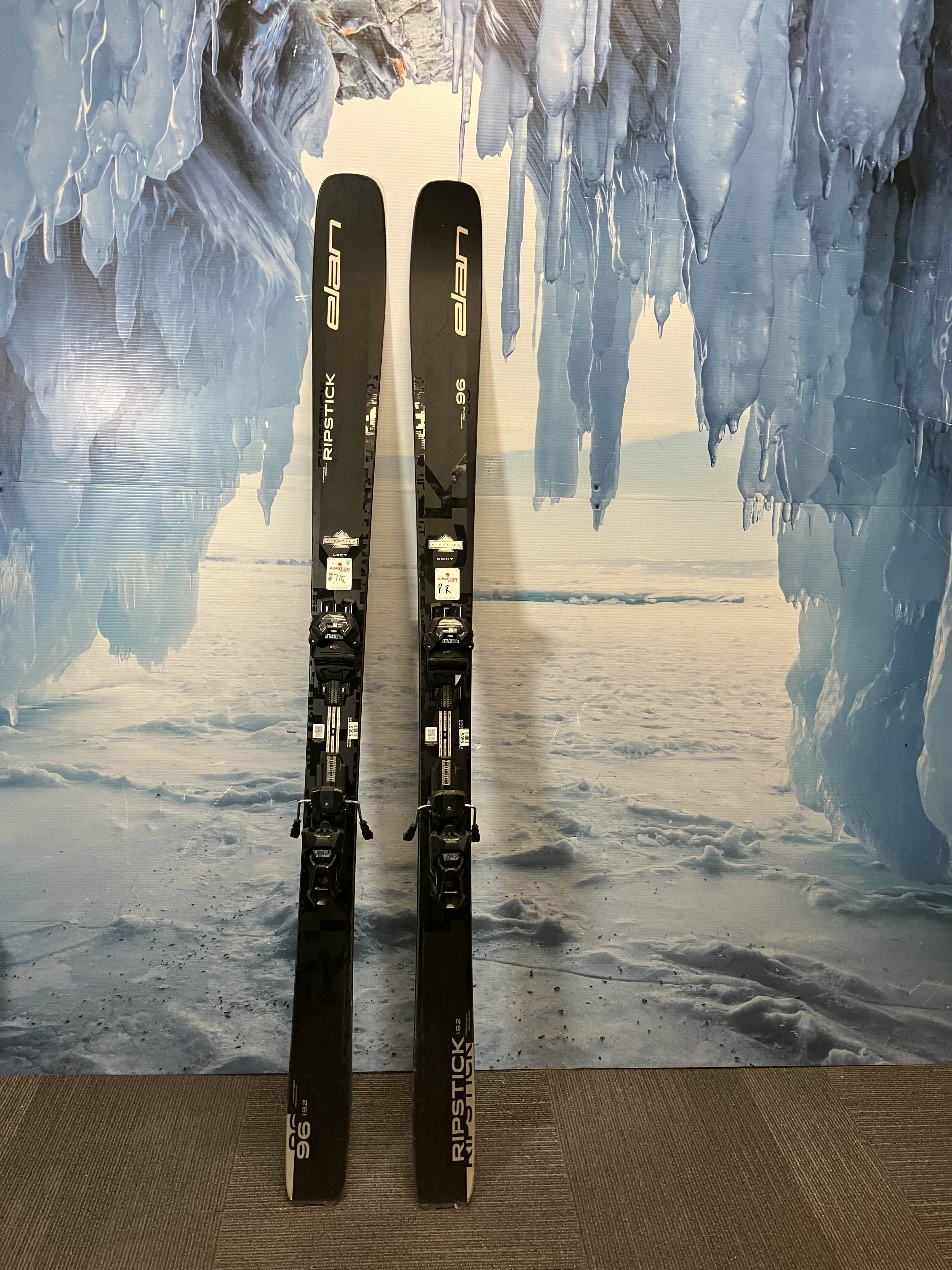 Used Elan Ripstick 96 182cm Skis w/ Tyrolla Attack 13