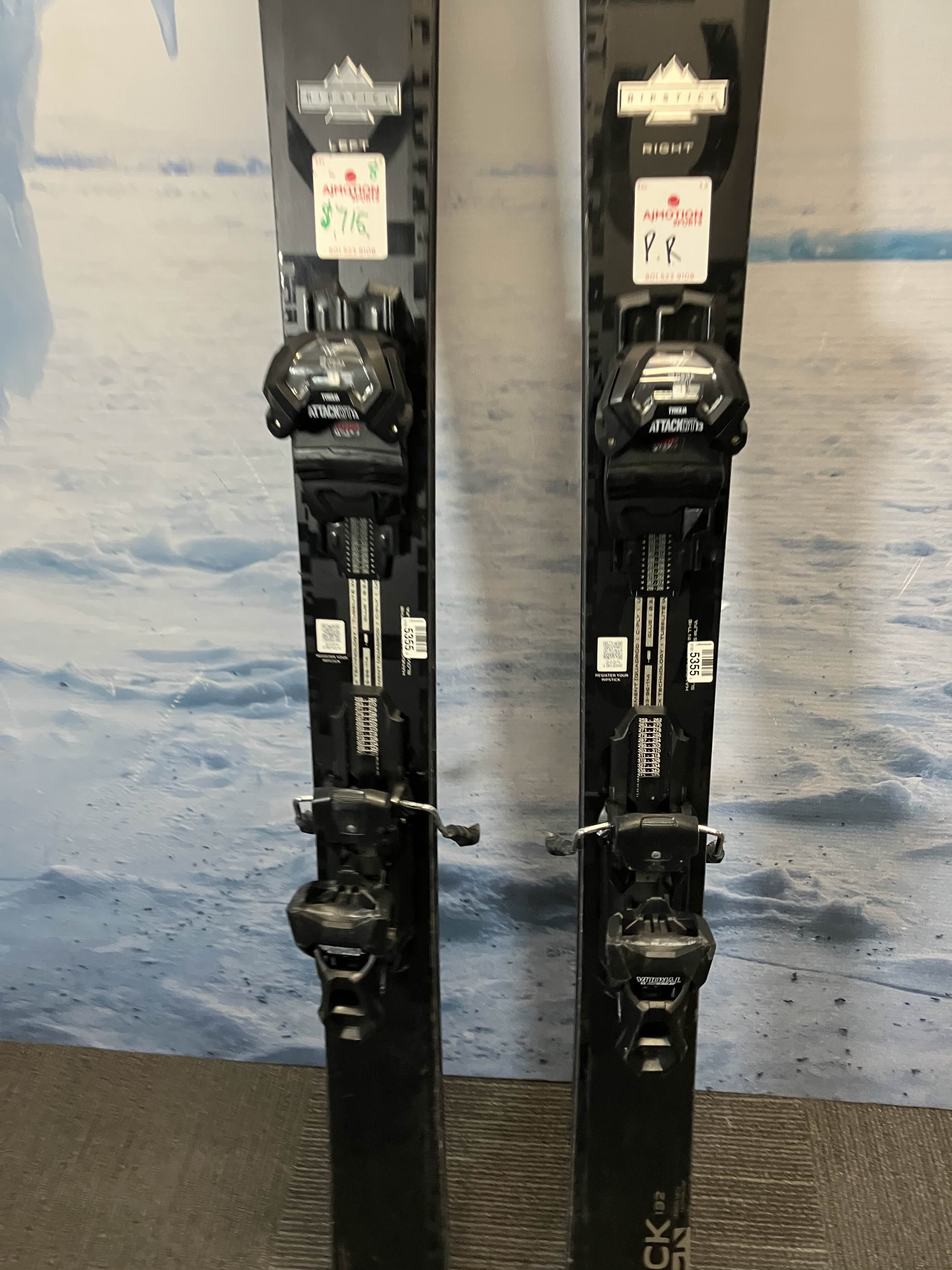 Used Elan Ripstick 96 182cm Skis w/ Tyrolla Attack 13