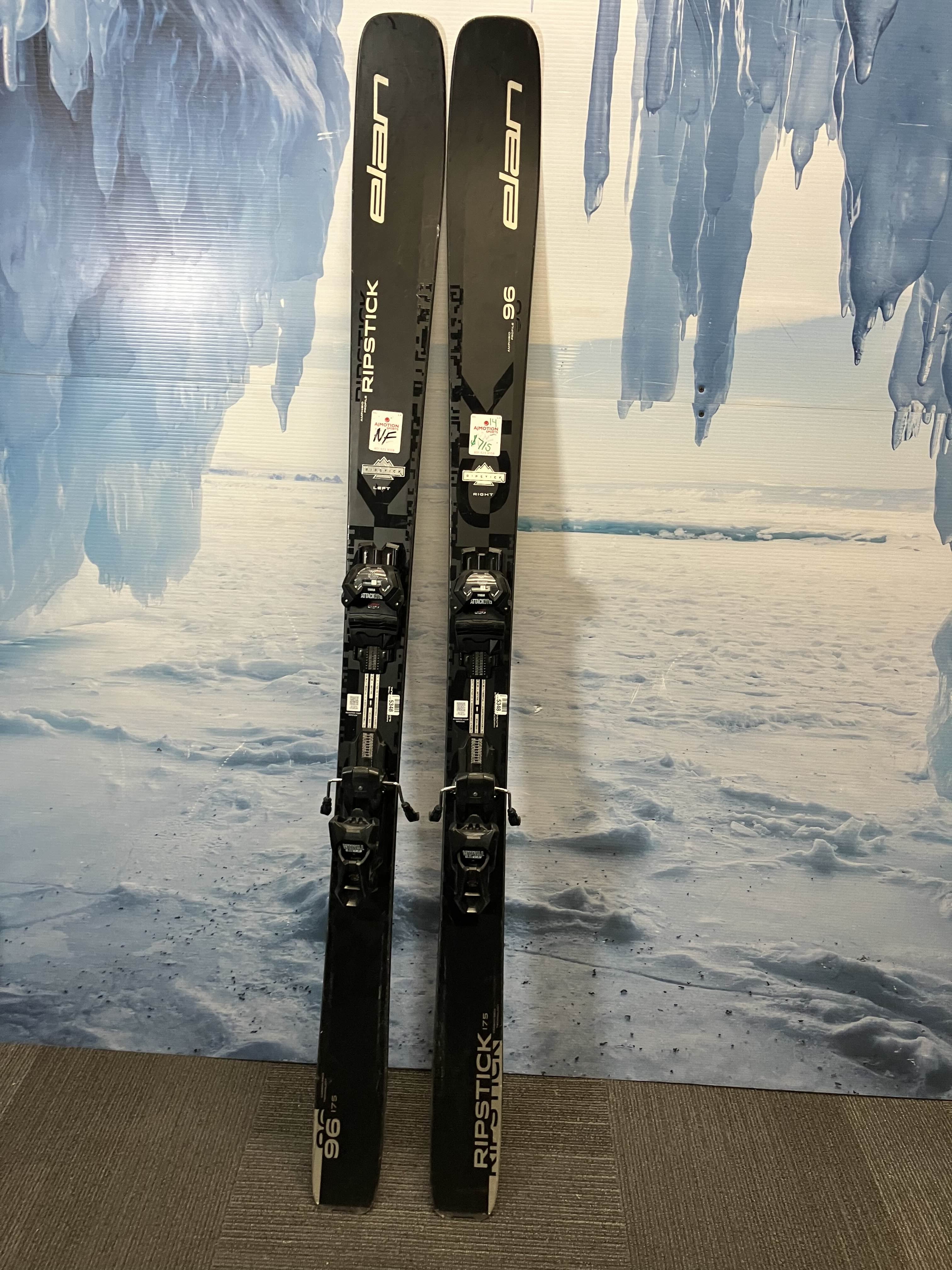 Used Elan Ripstick 96 175cm Skis w/ Tyrolla Attack 13