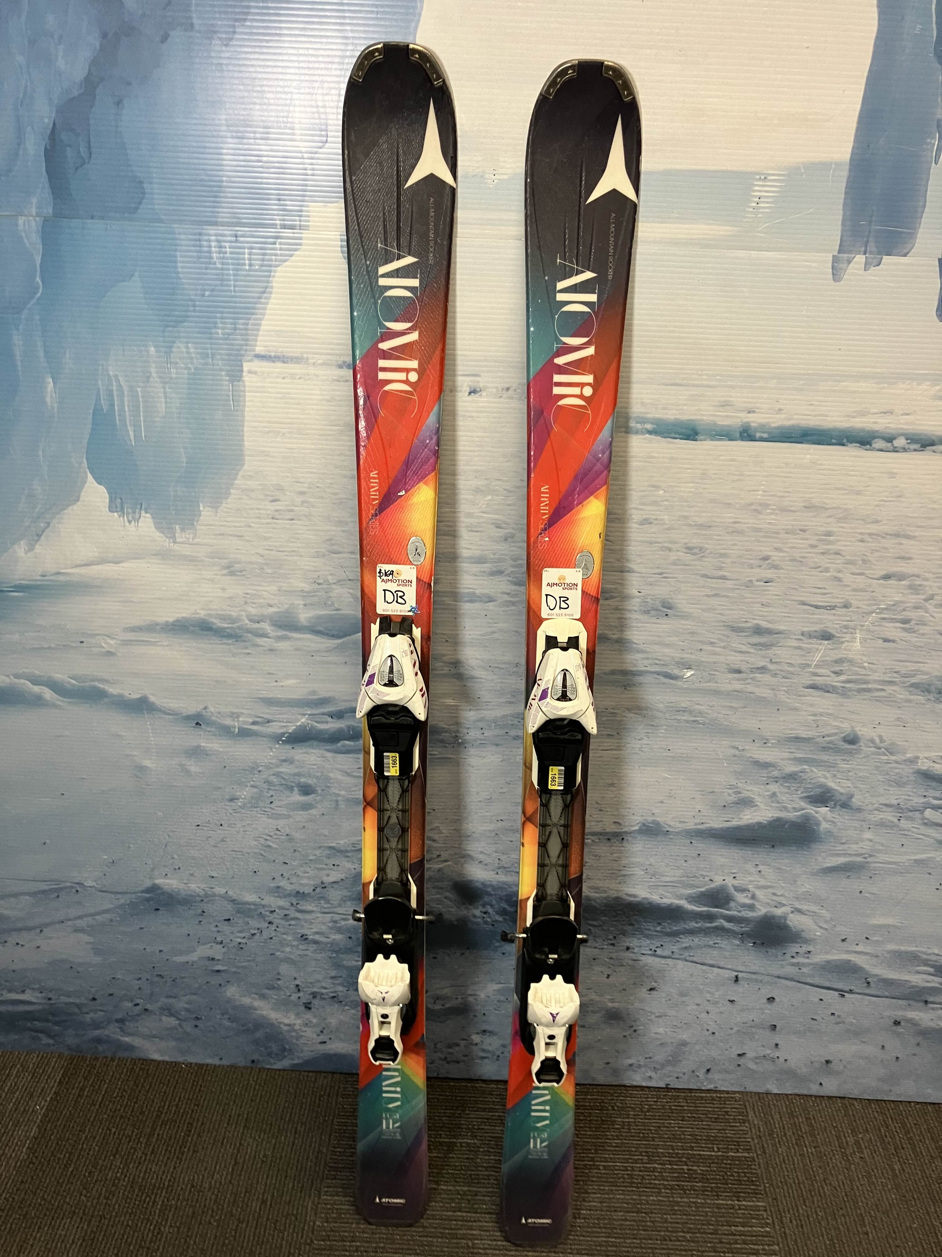 Used Atomic Affinity 87 142cm Skis w/ Atomic XTE 10 Demo Bindings