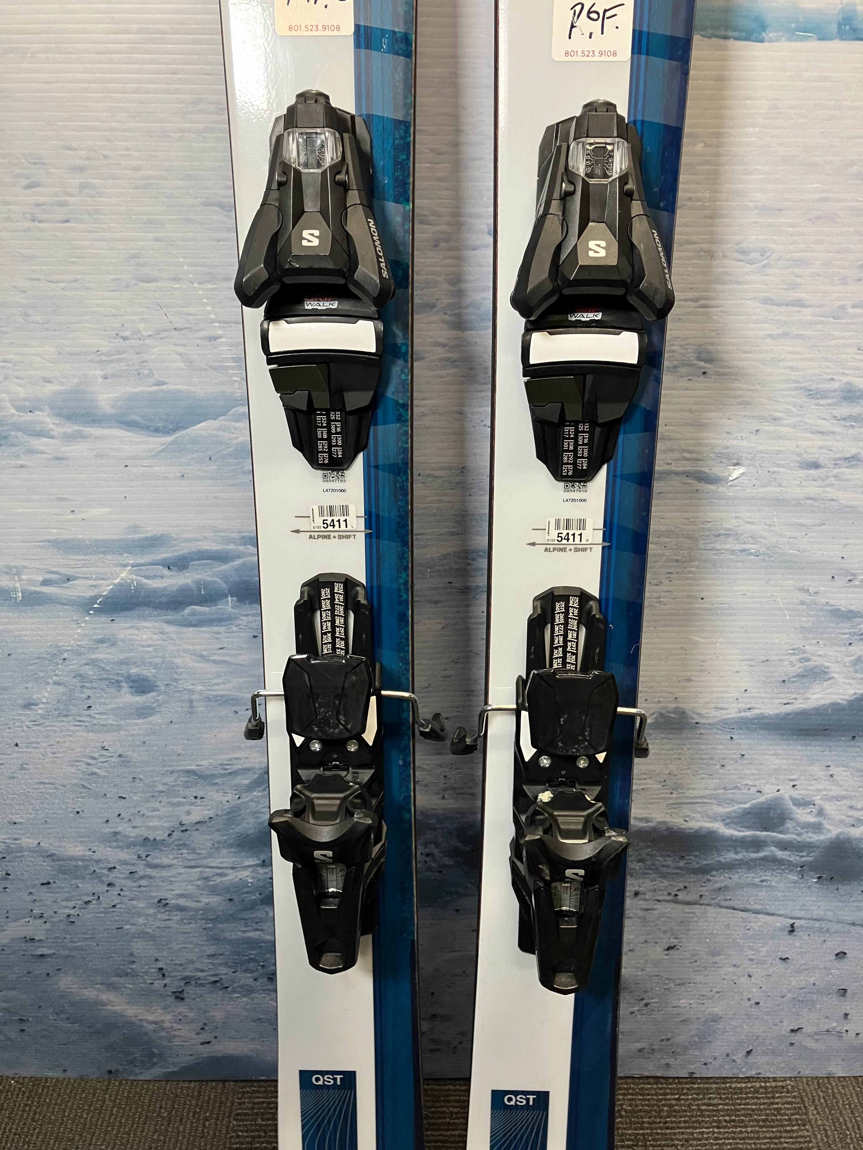 Used Salomon QST Echo Skis - 165cm w/ Saloman Strive 13 Demo Binding